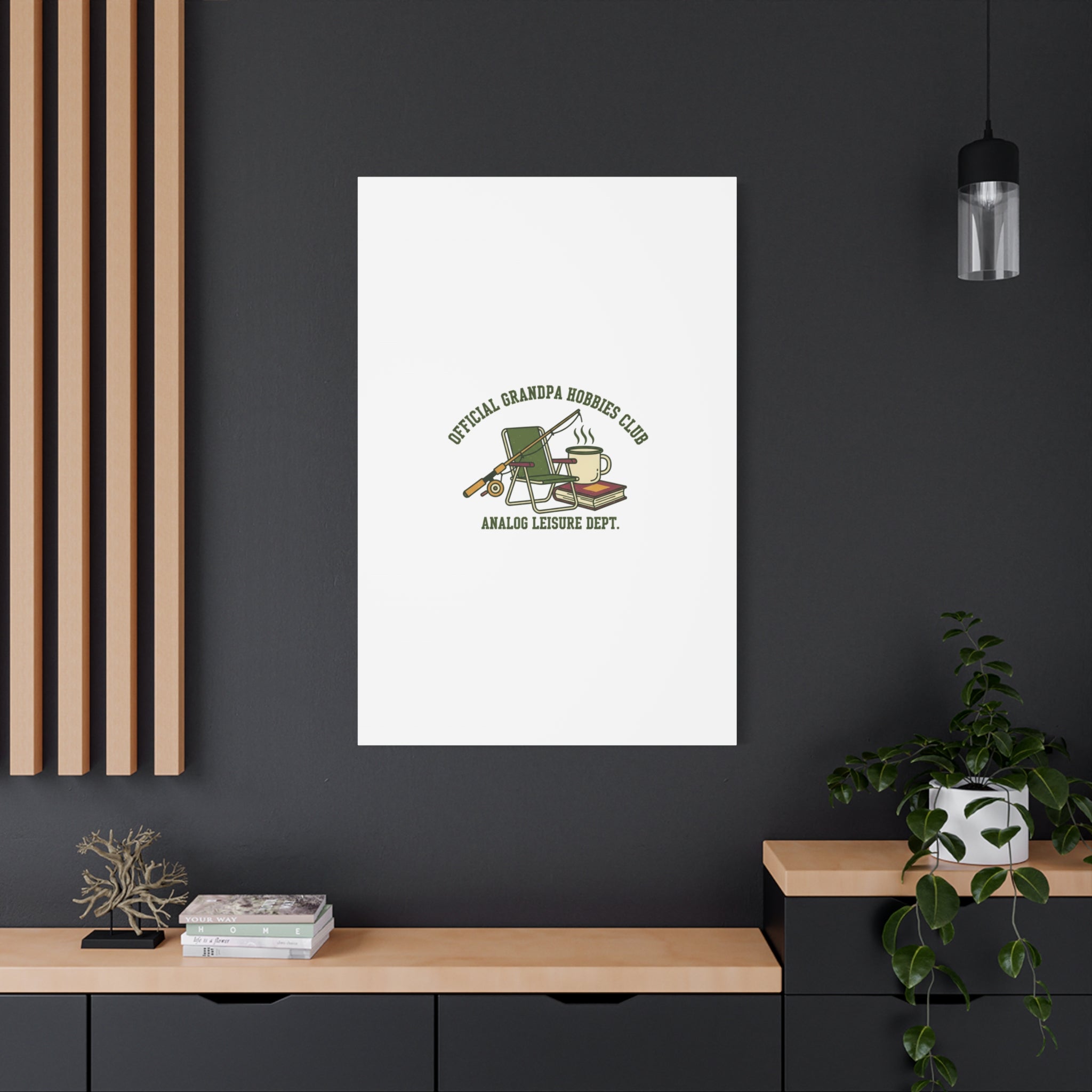 Analog Leisure Dept. Fishing Graphic Canvas | Grandpa Core, Retro Wildlife