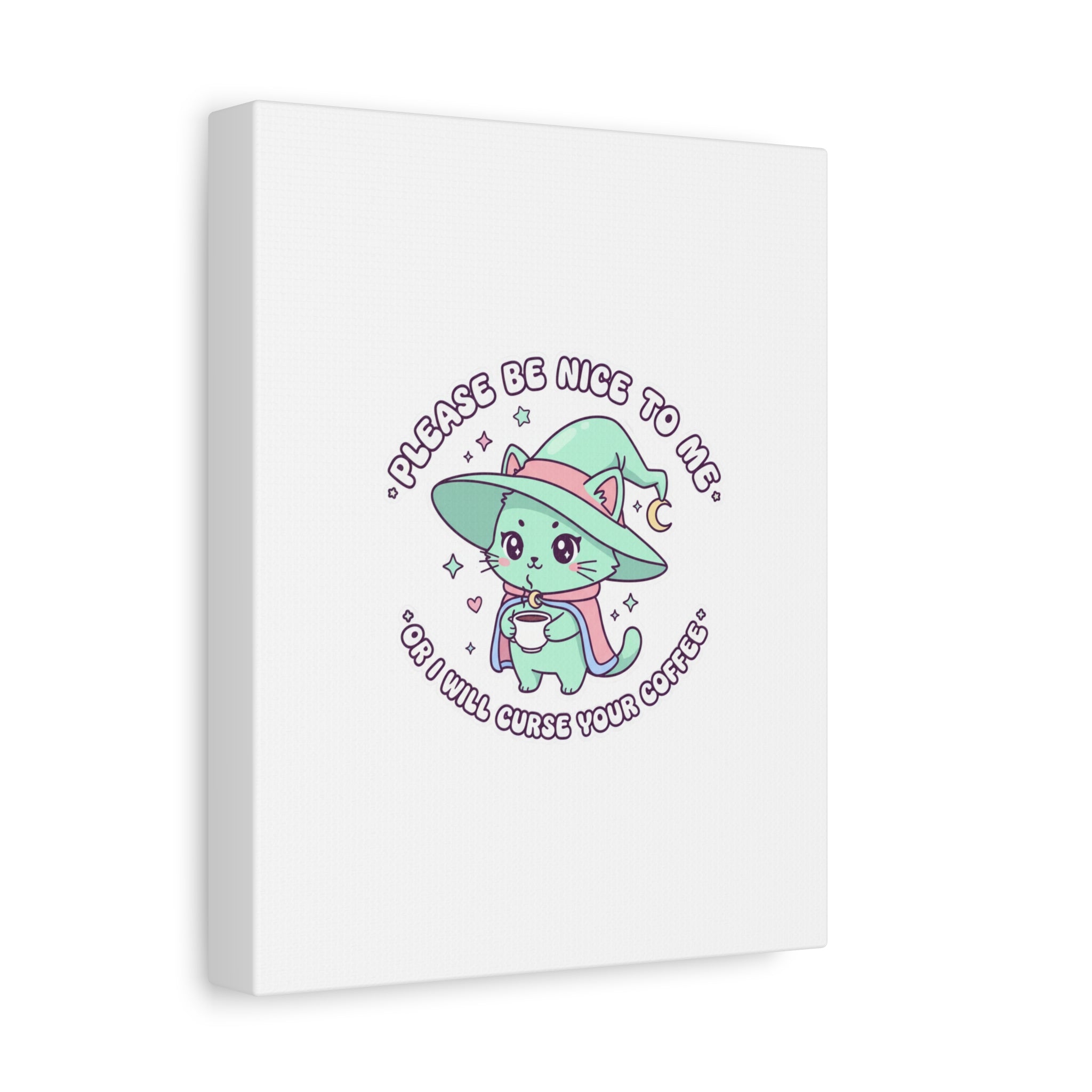Please Be Nice To Me Canvas | Soft Threat kawaii menacing art