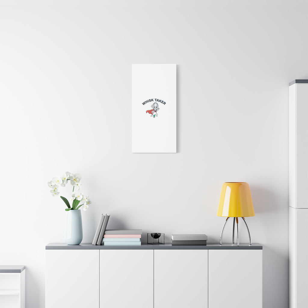 Whisk Taker Canvas, Stretched | Kitchen Pun Minimalism, cooking humor