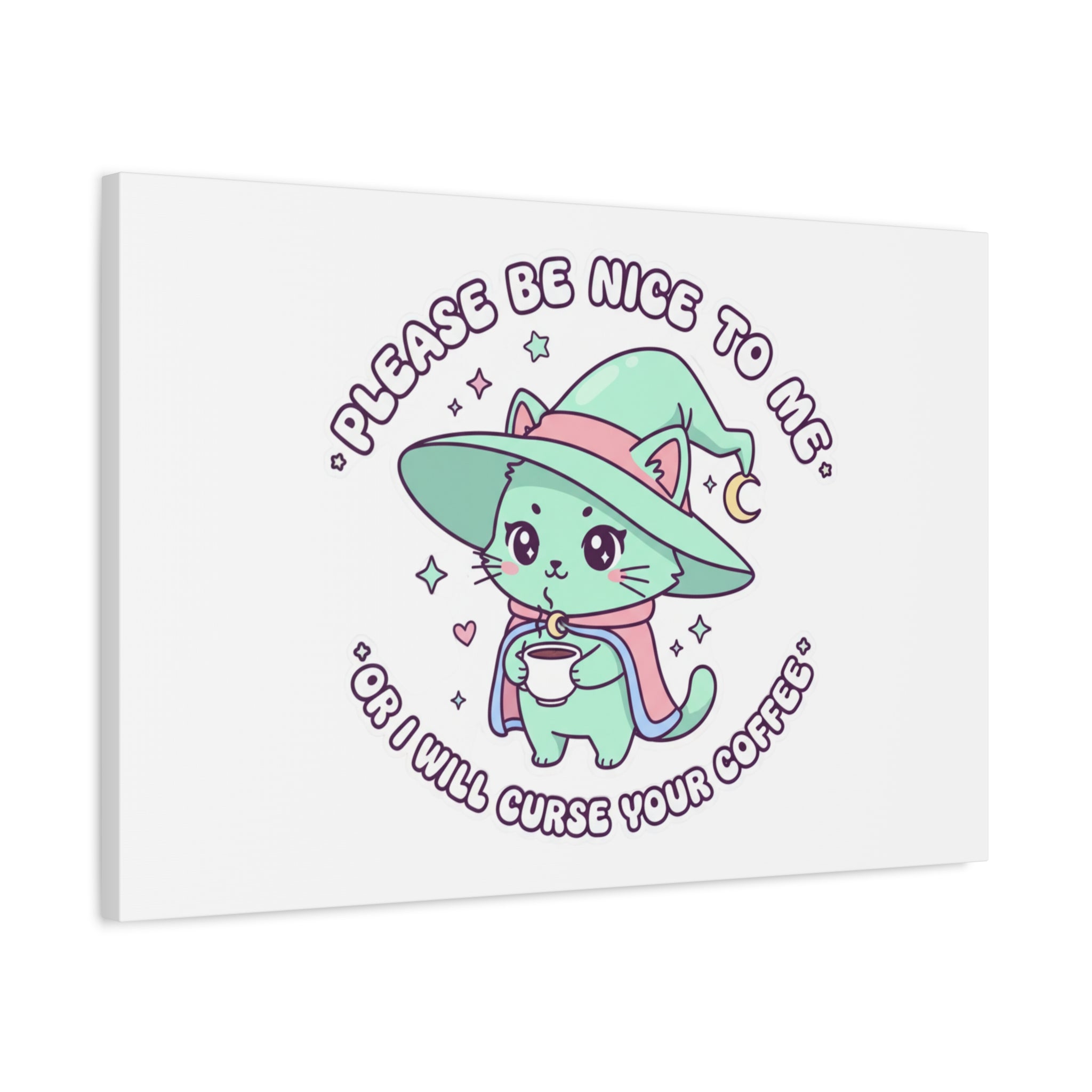 Please Be Nice To Me Canvas | Soft Threat kawaii menacing art