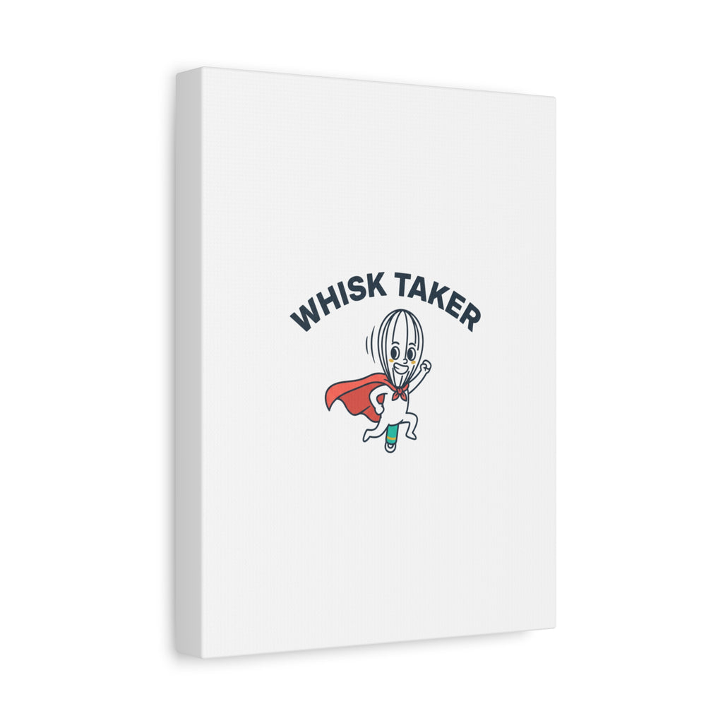 Whisk Taker Canvas, Stretched | Kitchen Pun Minimalism, cooking humor