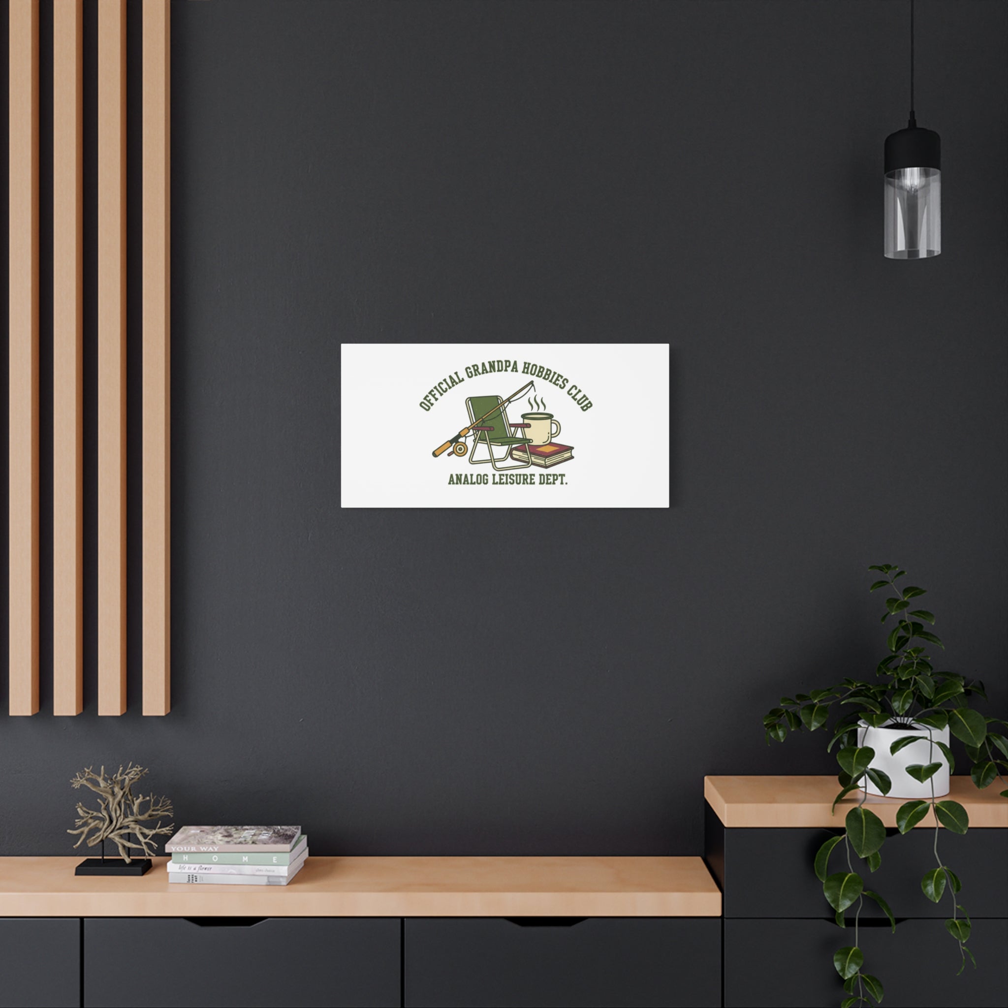 Analog Leisure Dept. Fishing Graphic Canvas | Grandpa Core, Retro Wildlife
