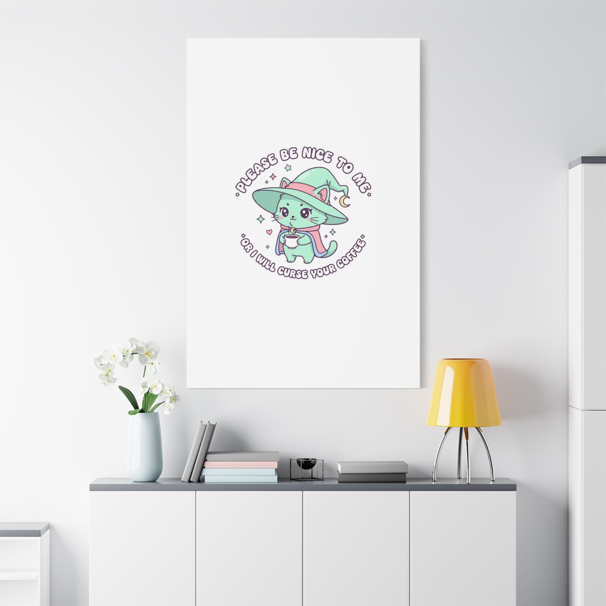 Please Be Nice To Me Canvas | Soft Threat kawaii menacing art
