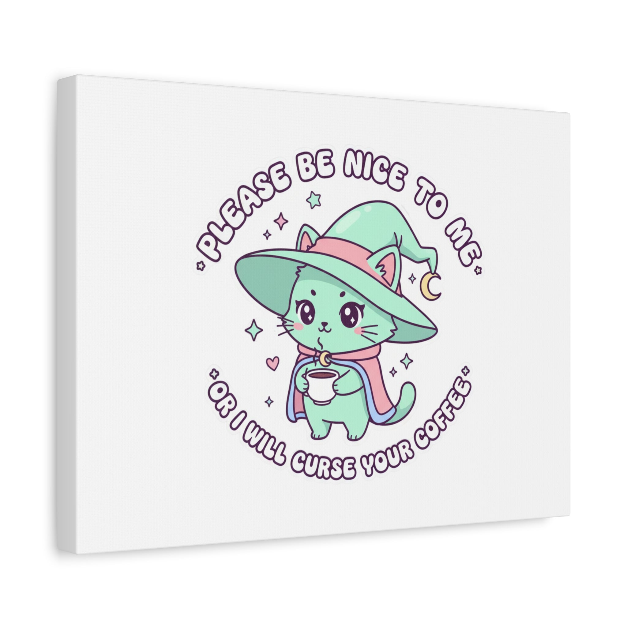 Please Be Nice To Me Canvas | Soft Threat kawaii menacing art