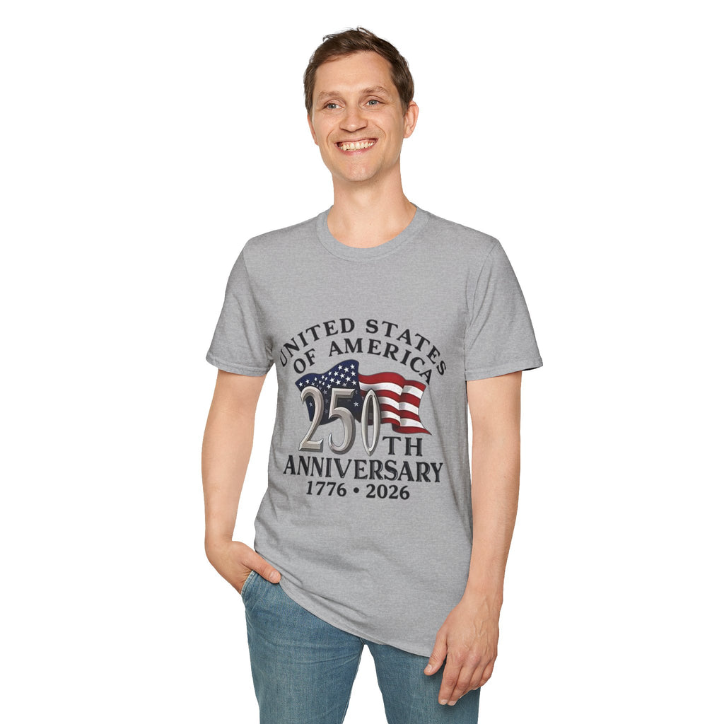250th Anniversary T-Shirt — United States of America 1776–2026 Flag Tee