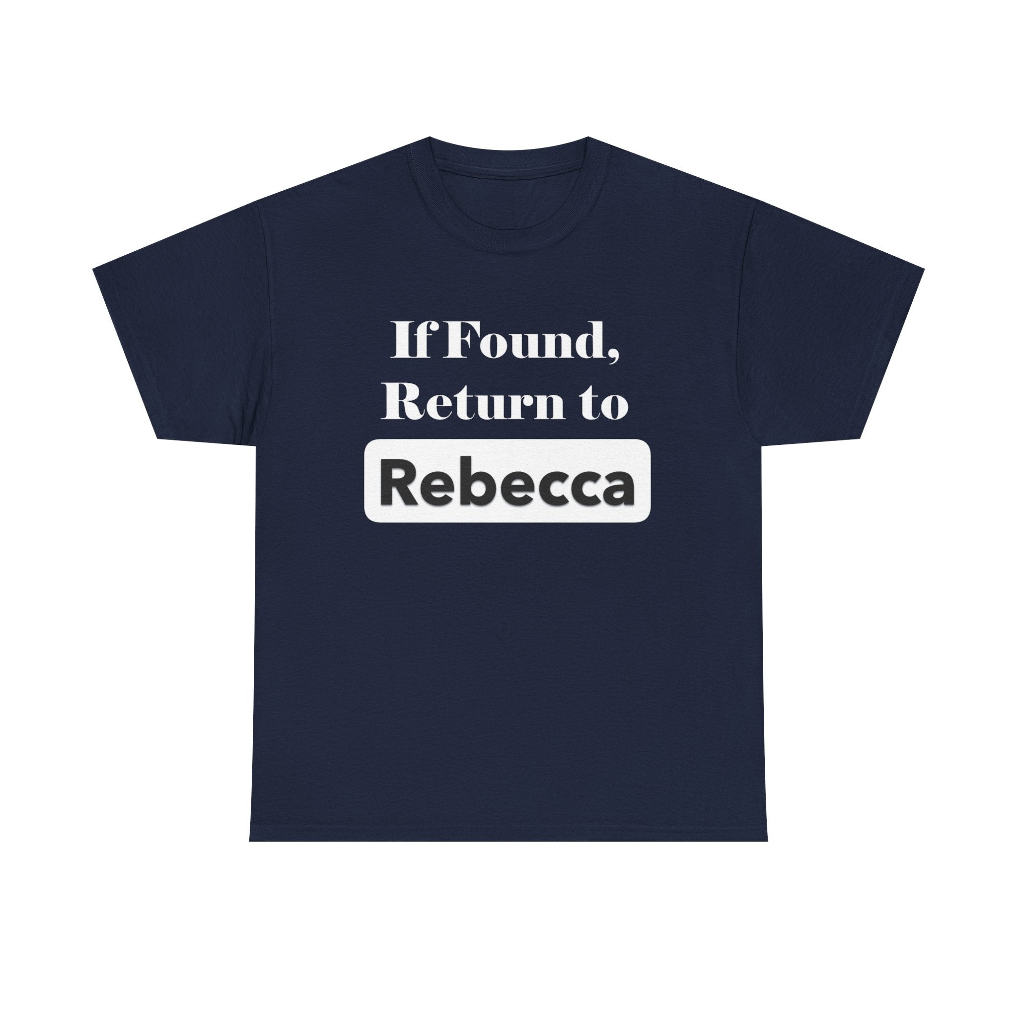 Rebecca Name Tee — Personalized Minimalist White T‑Shirt