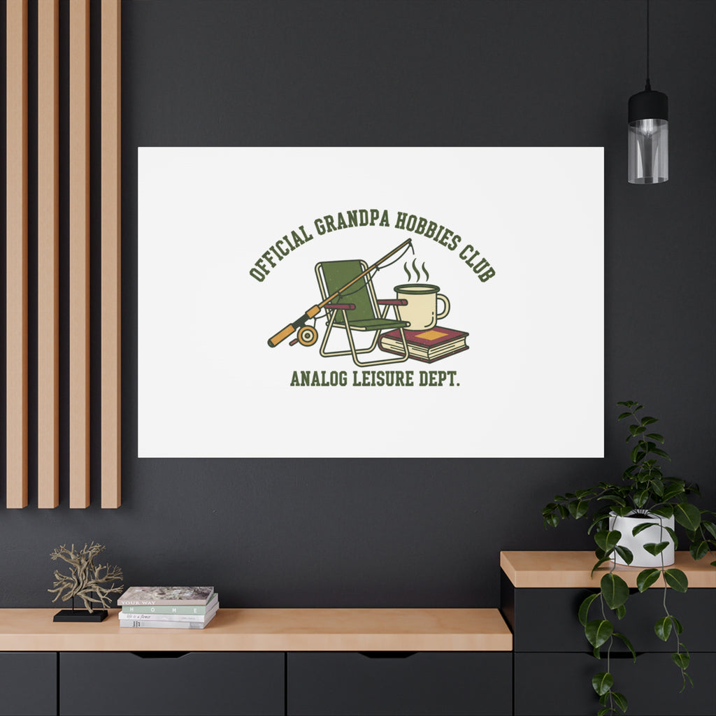 Analog Leisure Dept. Fishing Graphic Canvas | Grandpa Core, Retro Wildlife