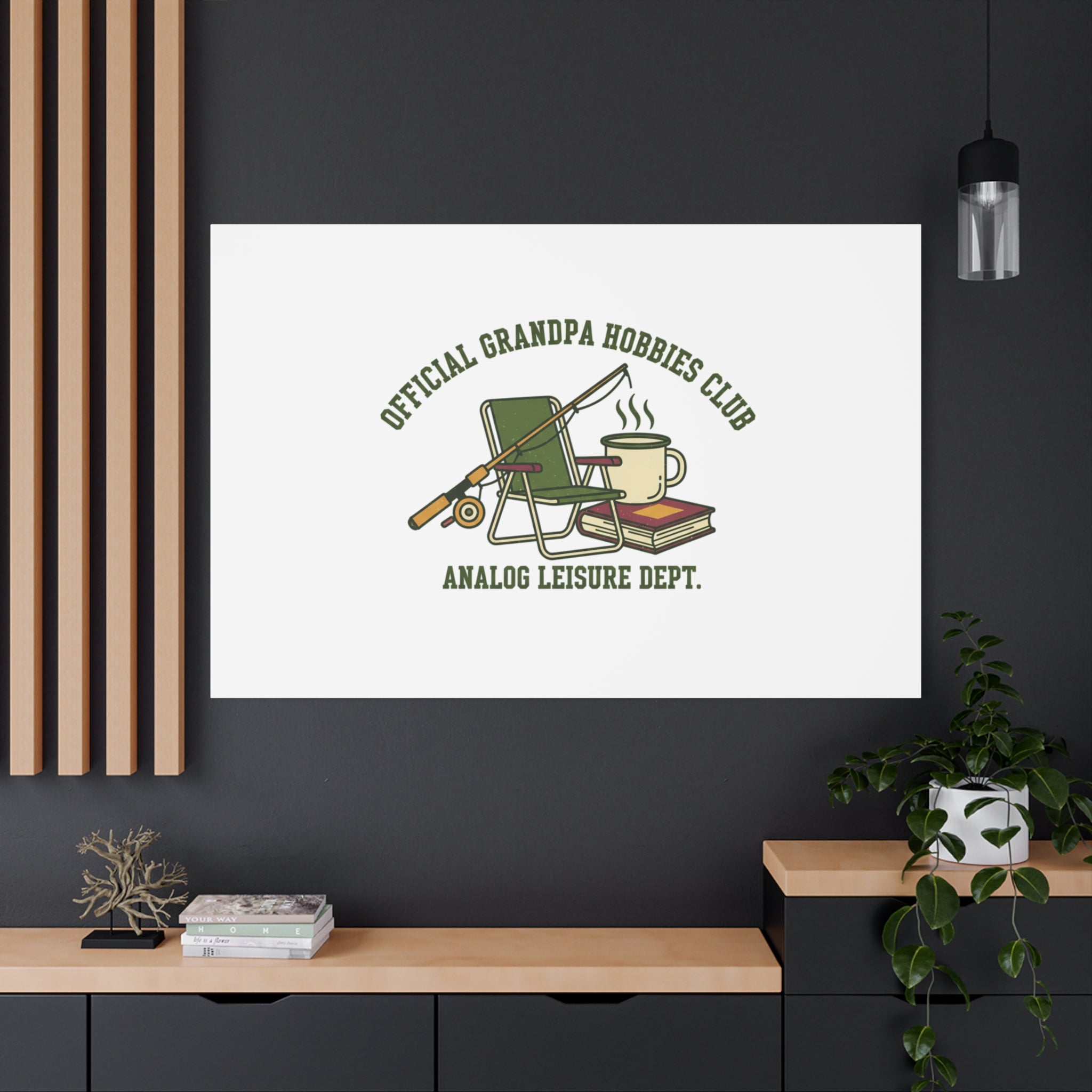 Analog Leisure Dept. Fishing Graphic Canvas | Grandpa Core, Retro Wildlife