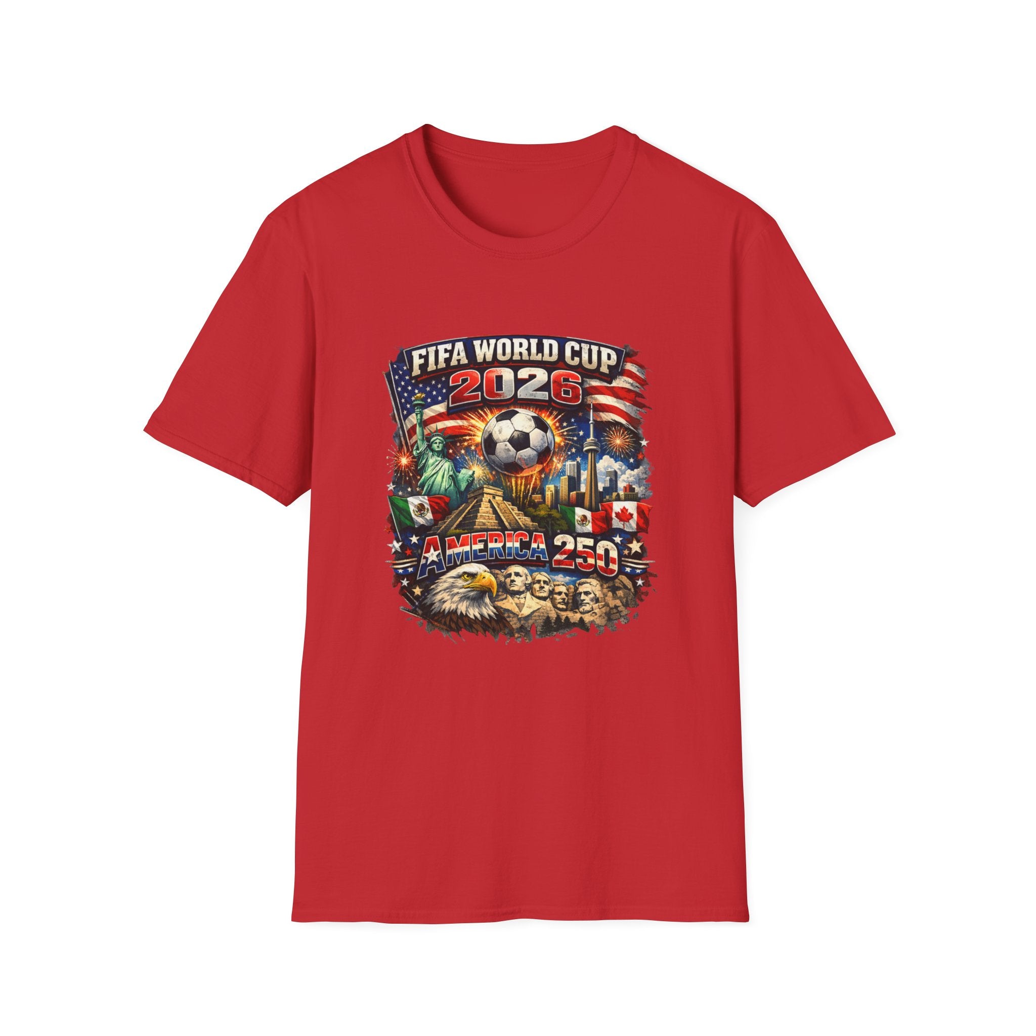 FIFA World Cup 2026 Soccer T-Shirt — USA Flag & Stadium Graphic