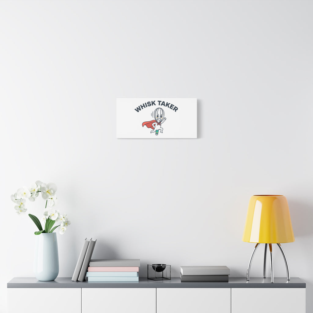 Whisk Taker Canvas, Stretched | Kitchen Pun Minimalism, cooking humor