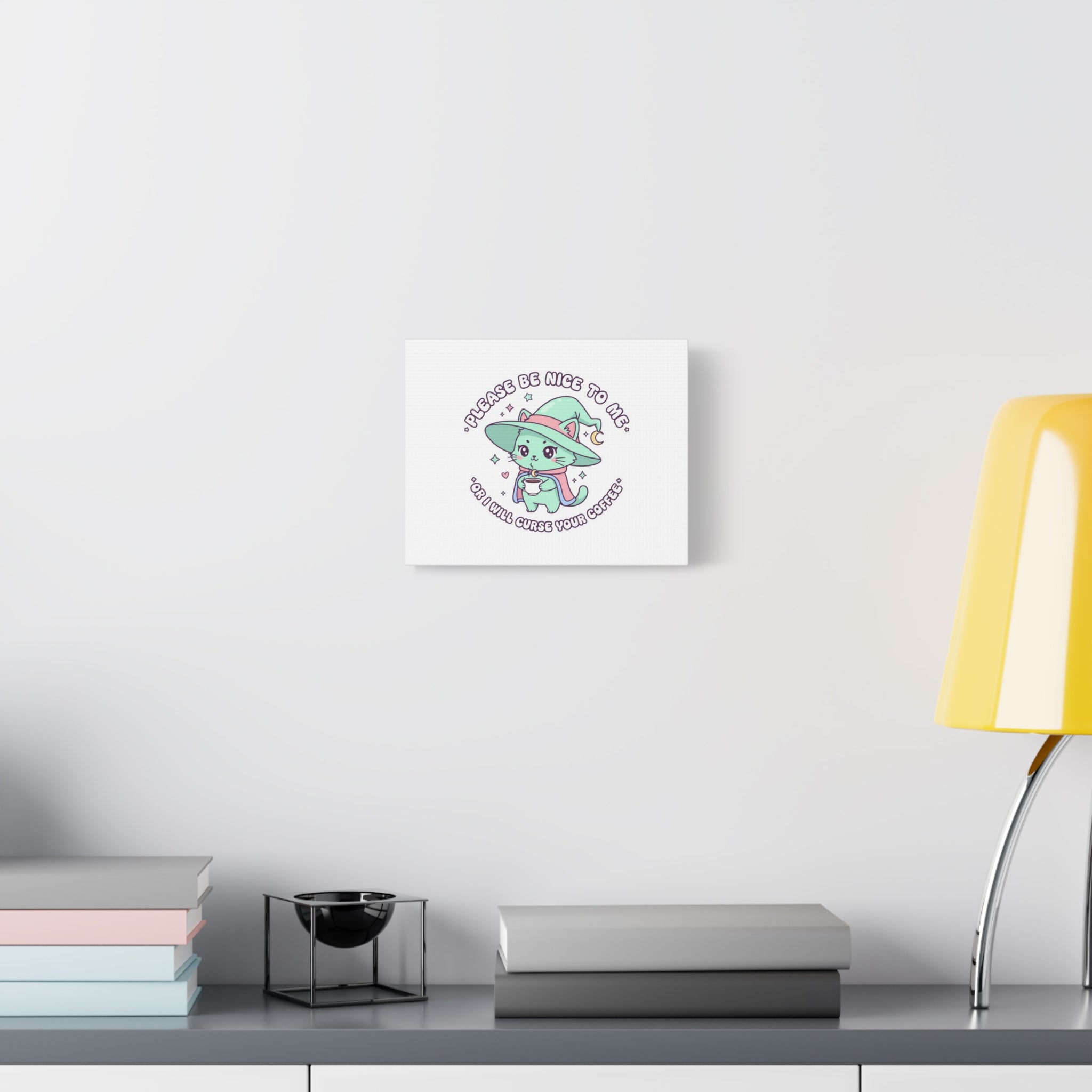 Please Be Nice To Me Canvas | Soft Threat kawaii menacing art
