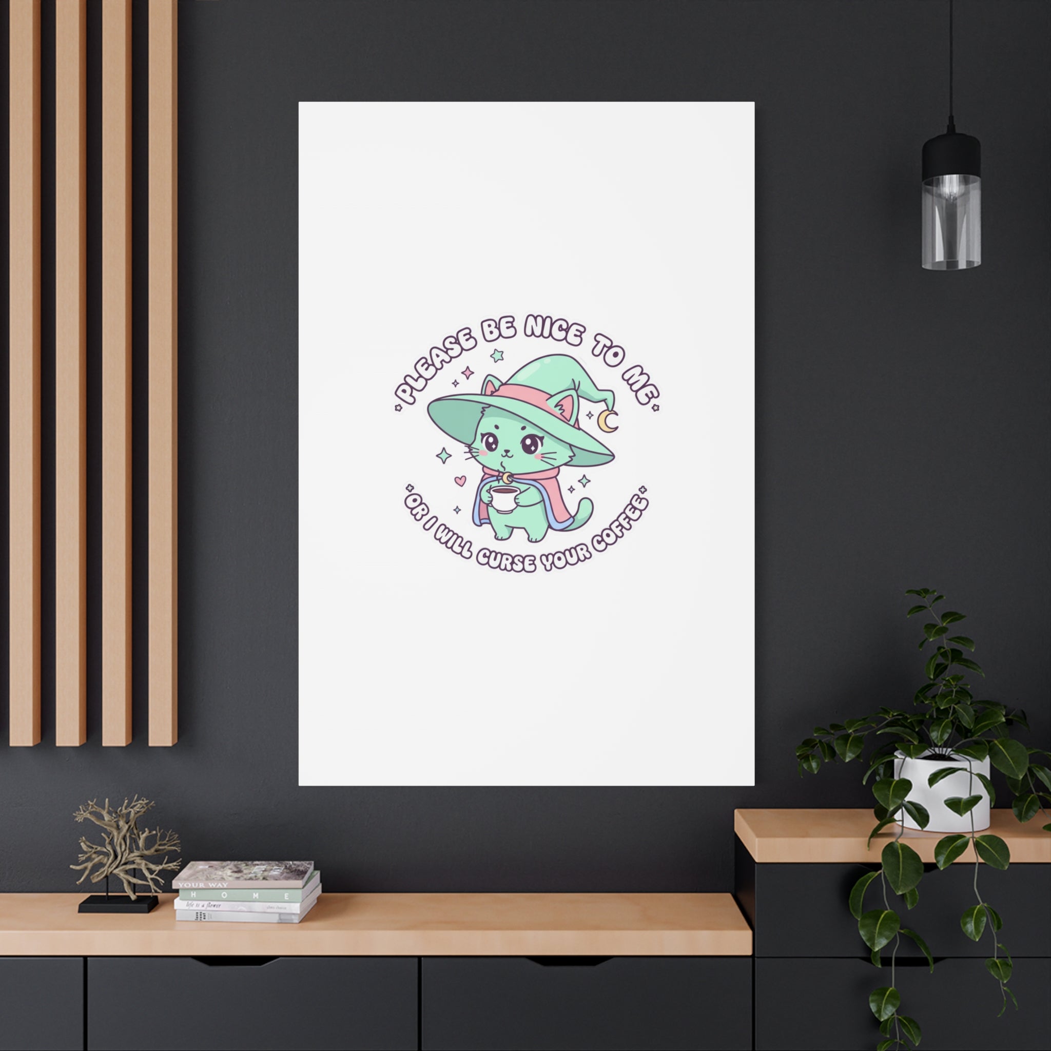 Please Be Nice To Me Canvas | Soft Threat kawaii menacing art