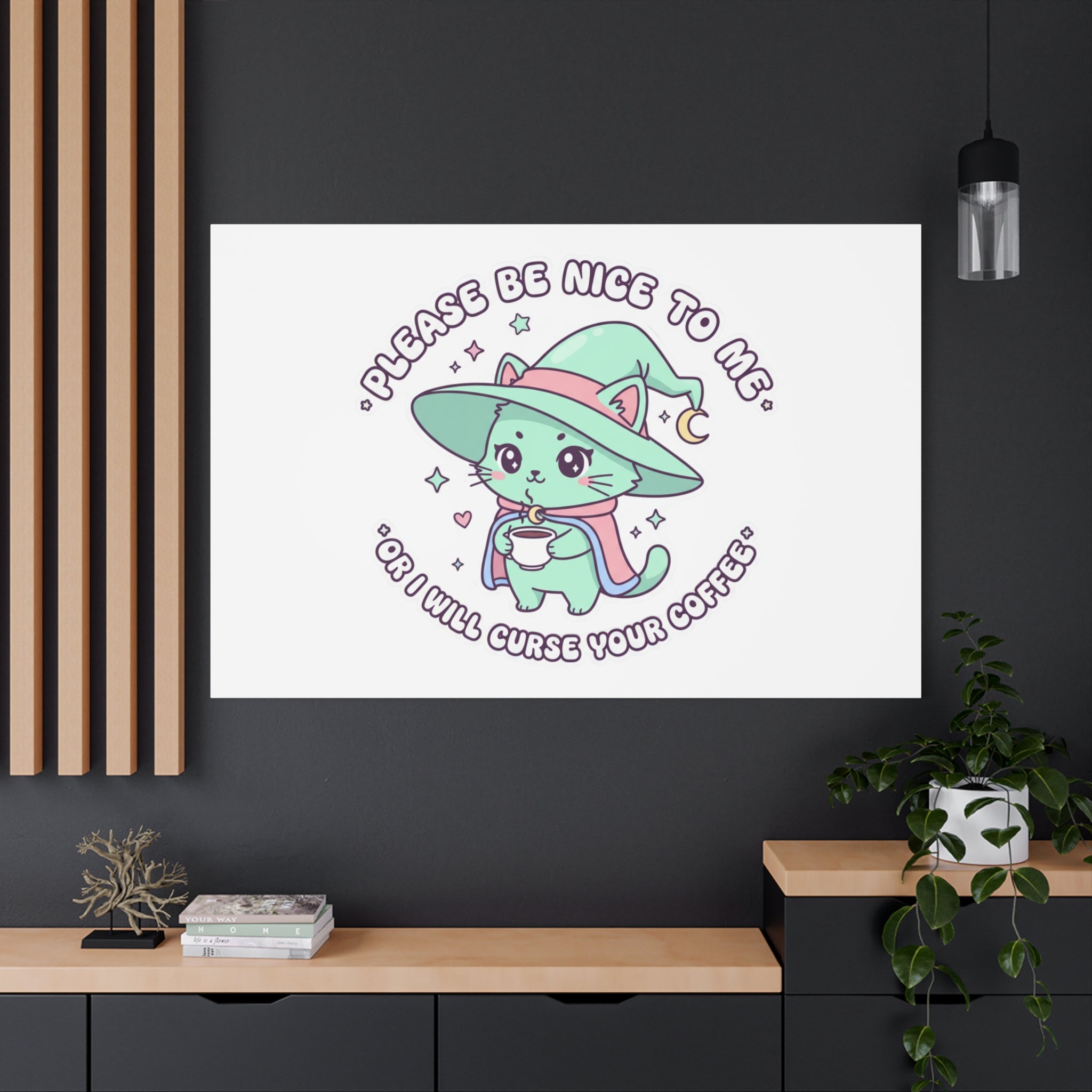 Please Be Nice To Me Canvas | Soft Threat kawaii menacing art
