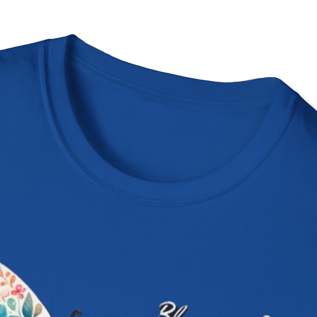 Faith Butterfly T-Shirt — "Blessed by God, Loved by Jesus, Led by the Spirit" Christian Floral Tee