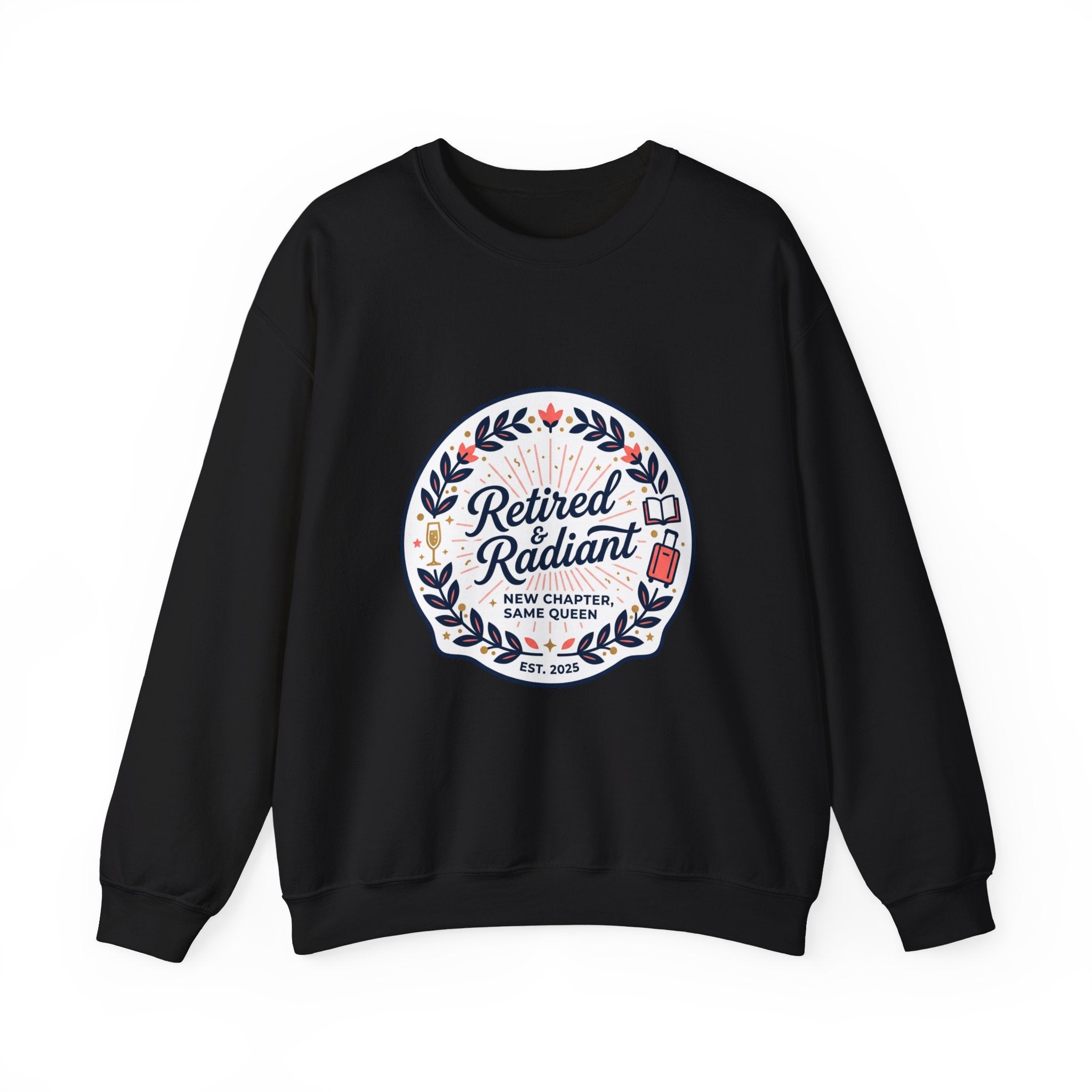 Retired & Radiant Crewneck Sweatshirt, retirement gifts for women | personalized retired 2026