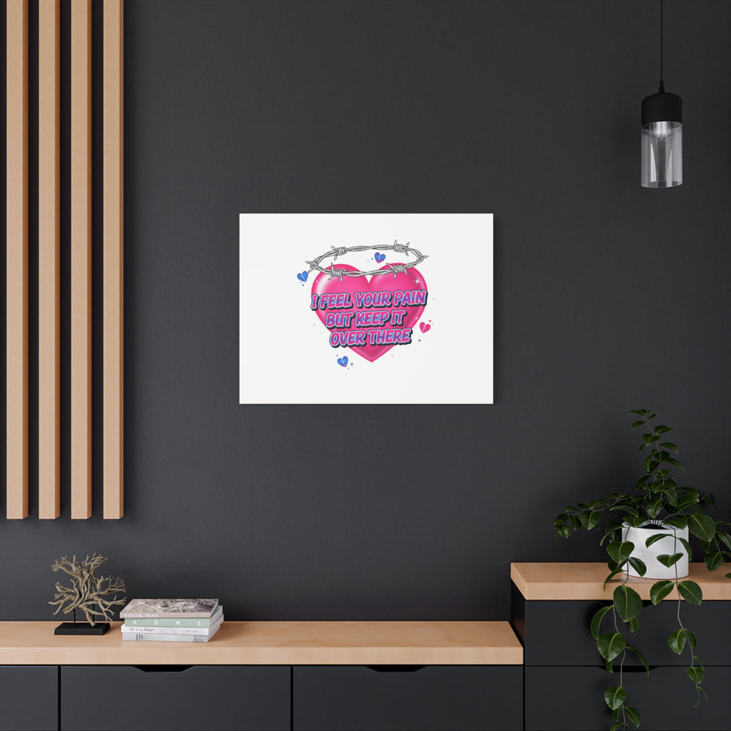 Snarky Neon Heart Airbrush Canvas | Softcore Hater, Y2K nostalgia