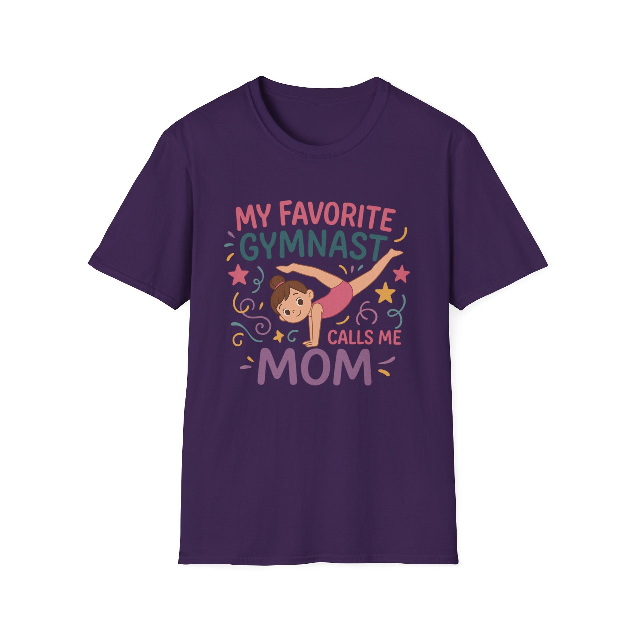 Gymnast Mom T‑Shirt — "My Favorite Gymnast Calls Me Mom" Cute Athletic Mom Tee