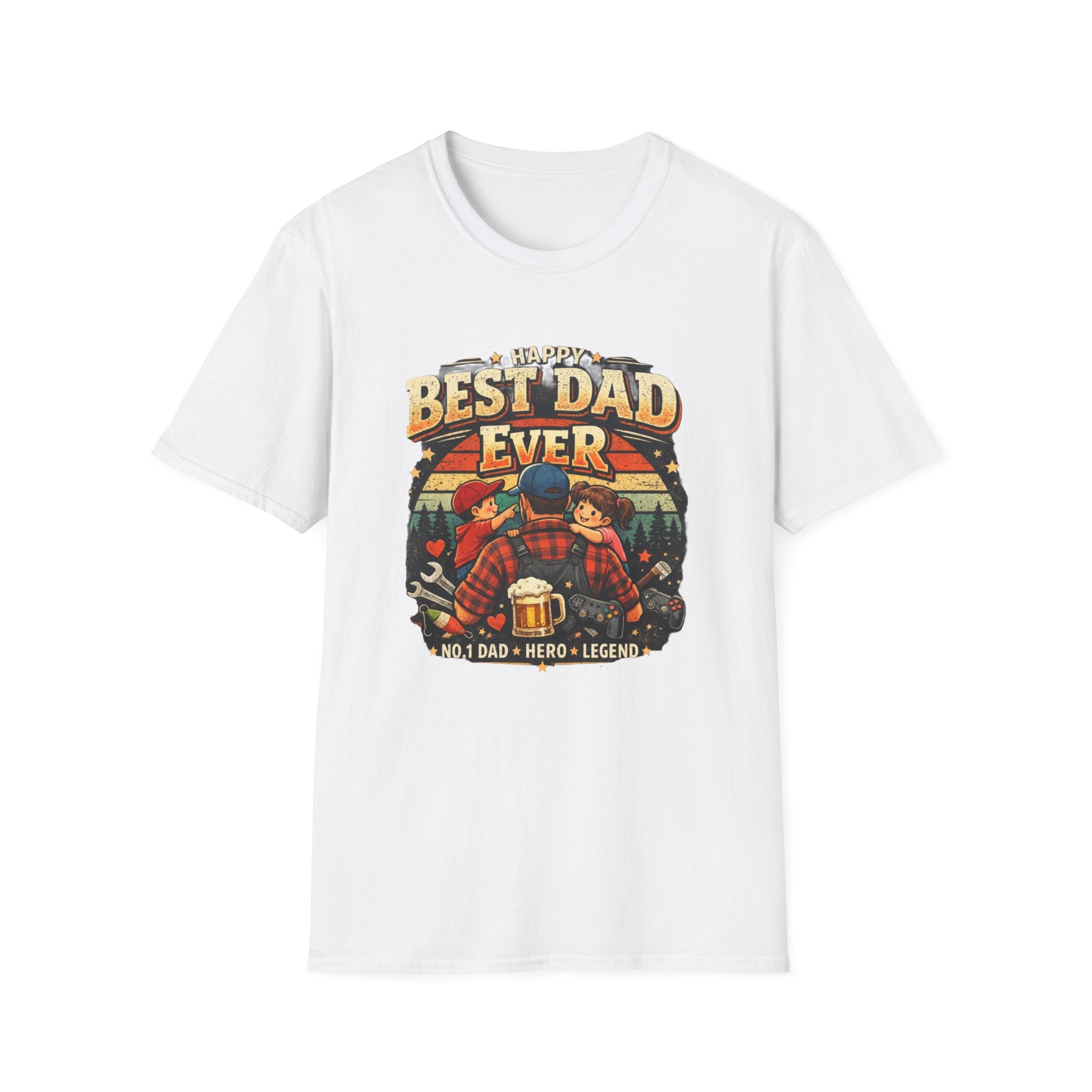 Best Dad Ever T-Shirt – Vintage Father’s Day Gift Tee (Dad, Hero, Legend)
