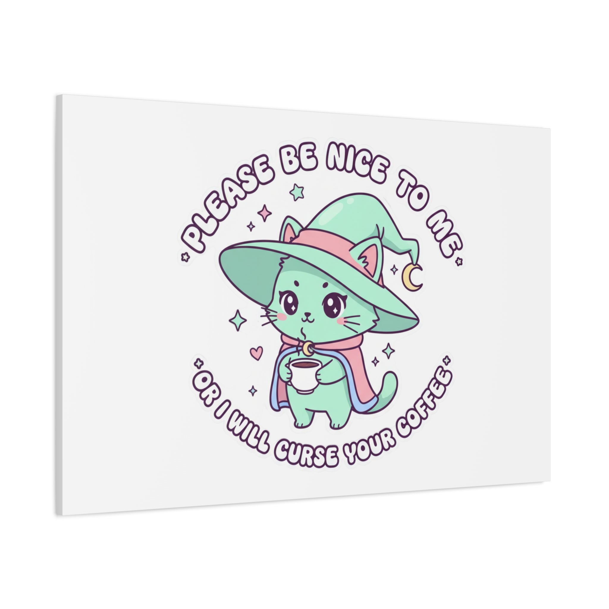 Please Be Nice To Me Canvas | Soft Threat kawaii menacing art