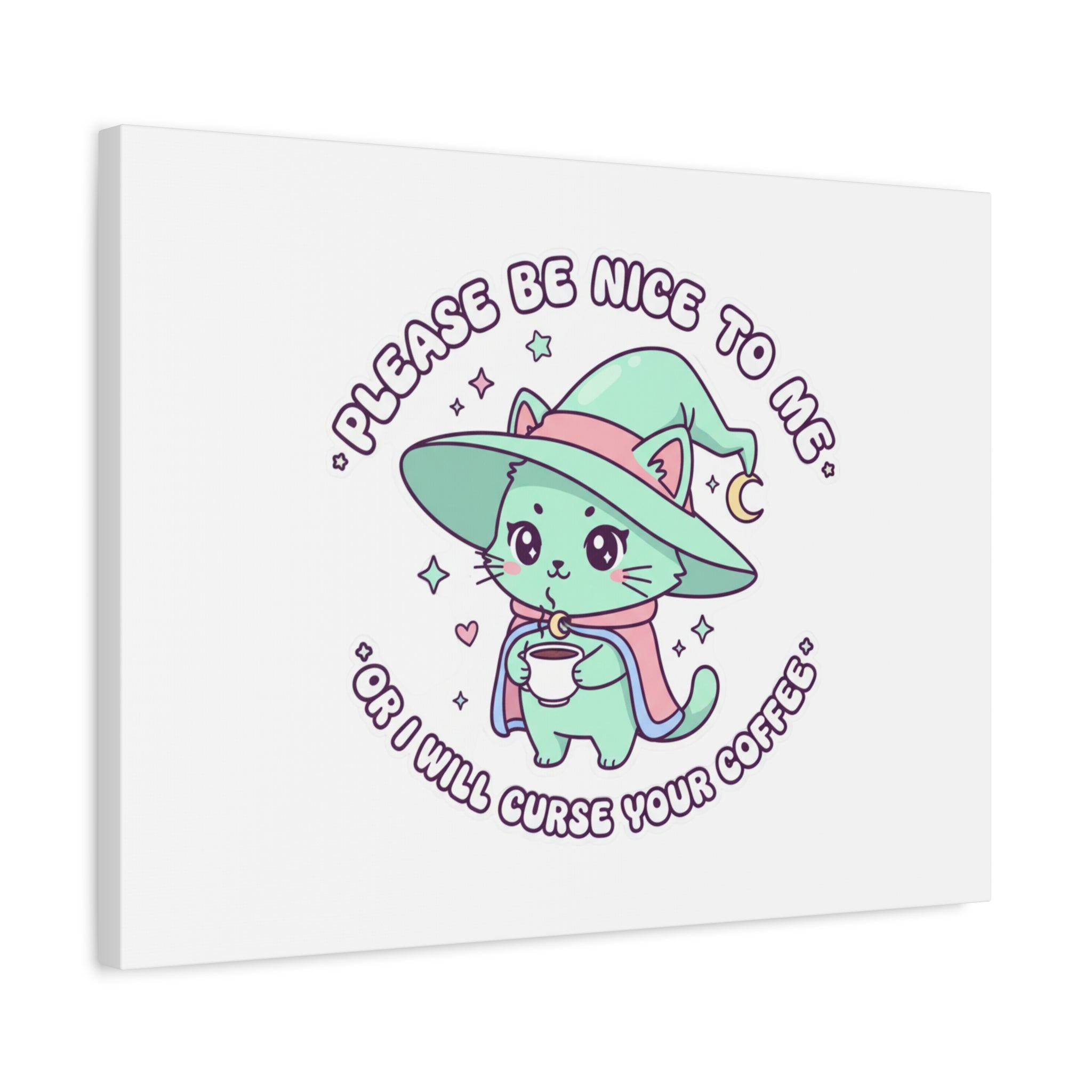 Please Be Nice To Me Canvas | Soft Threat kawaii menacing art
