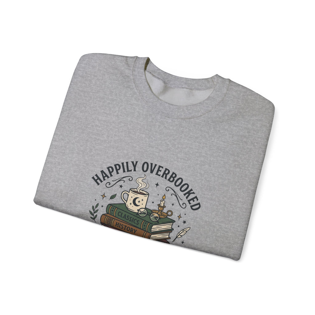 Happily Overbooked 'Book Club of One' Sweatshirt | book lover, cozy reader