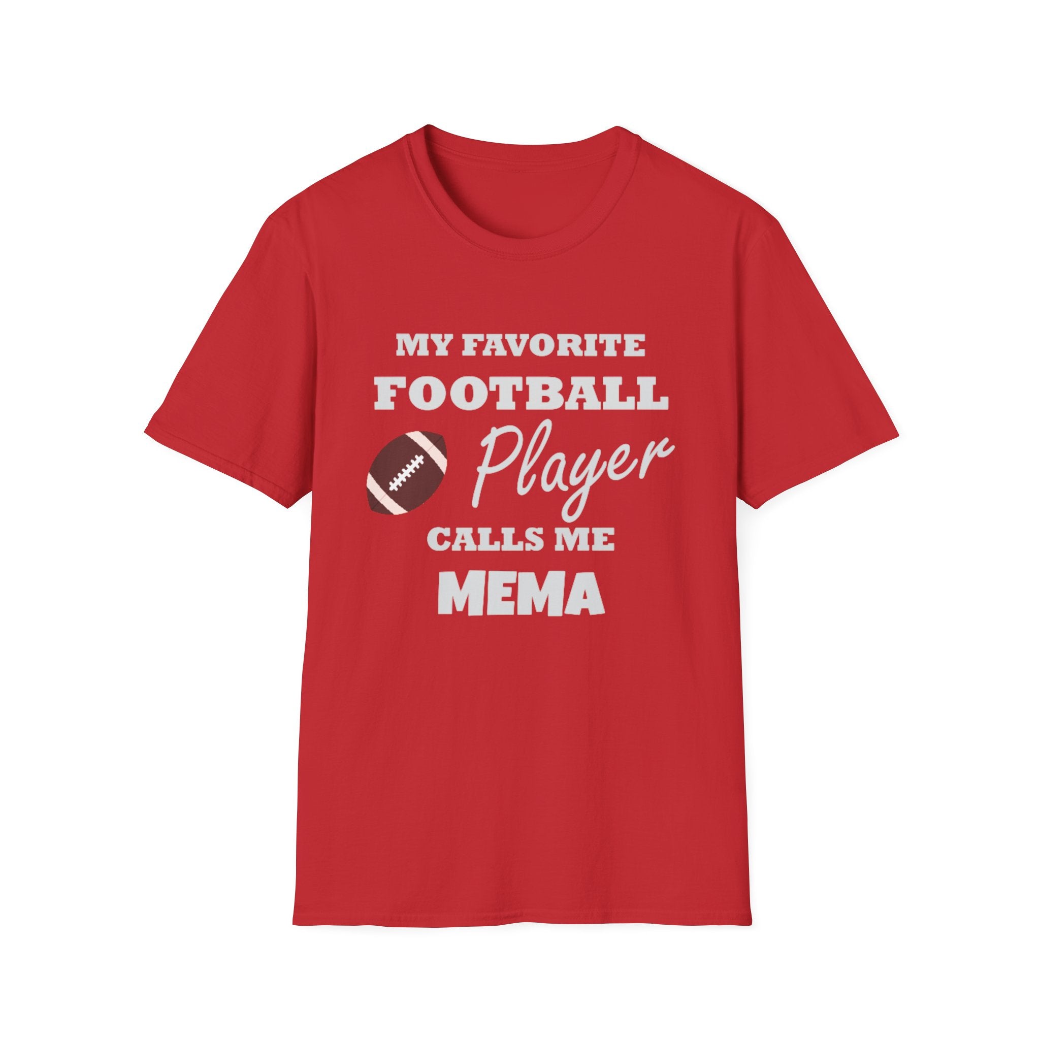 My Favorite Football Player Calls Me Mema T-Shirt — Grandma Football Mom Gift
