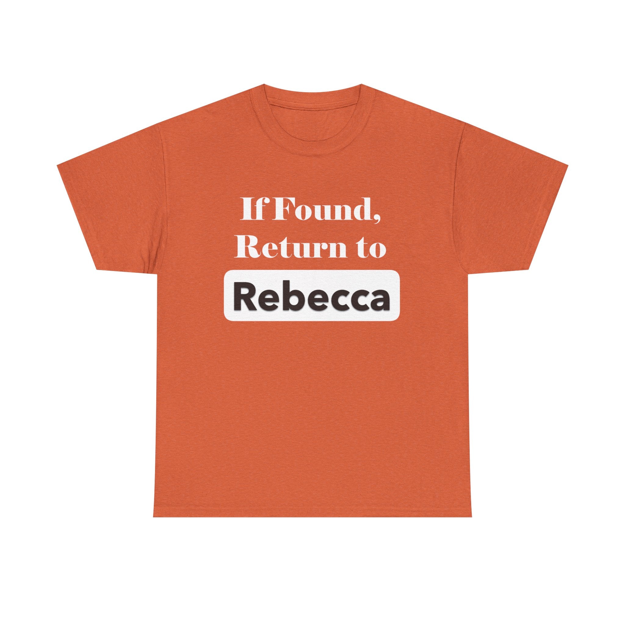 Rebecca Name Tee — Personalized Minimalist White T‑Shirt