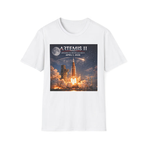 Artemis II Moon Mission T-Shirt — April 1, 2026 Rocket Launch Tee