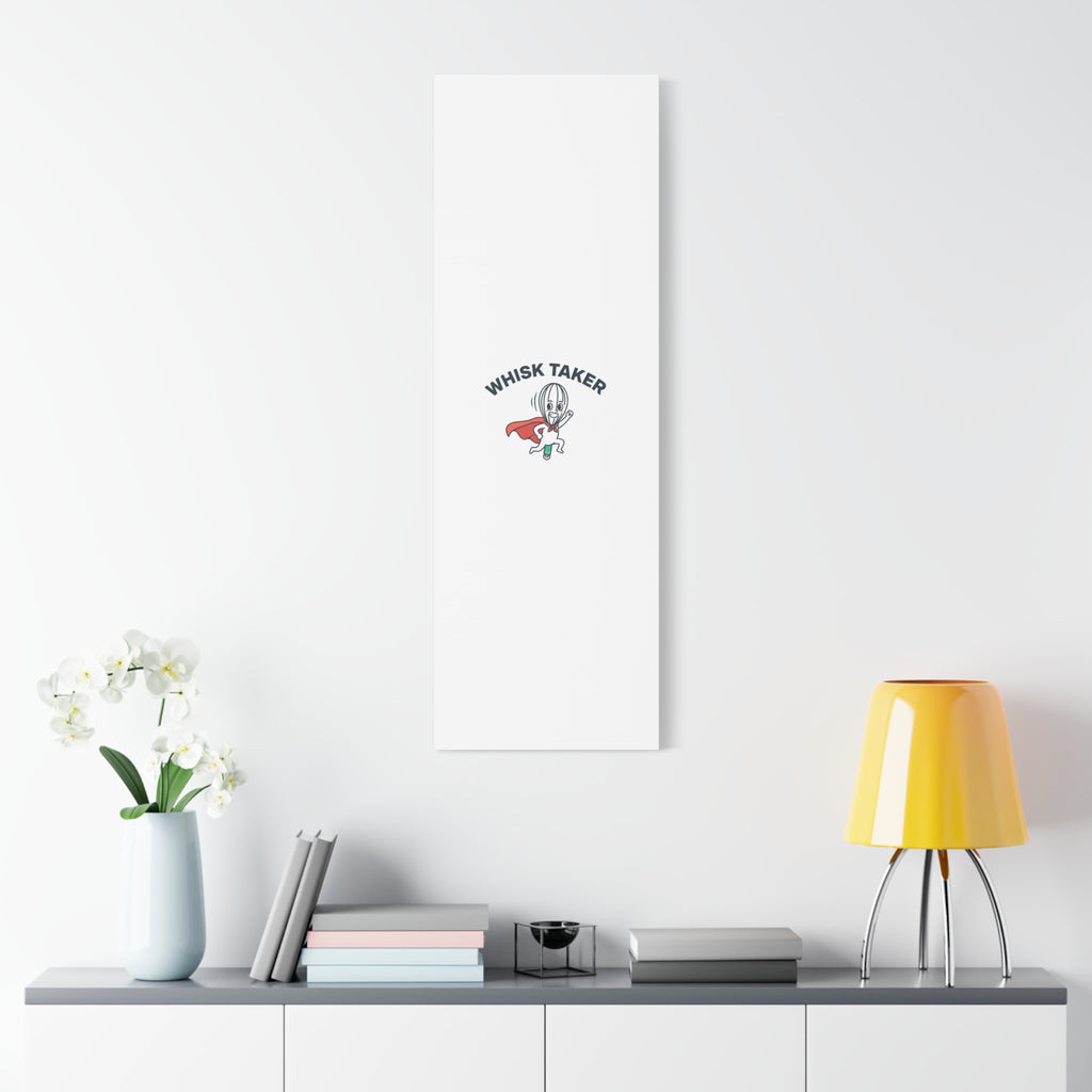 Whisk Taker Canvas, Stretched | Kitchen Pun Minimalism, cooking humor
