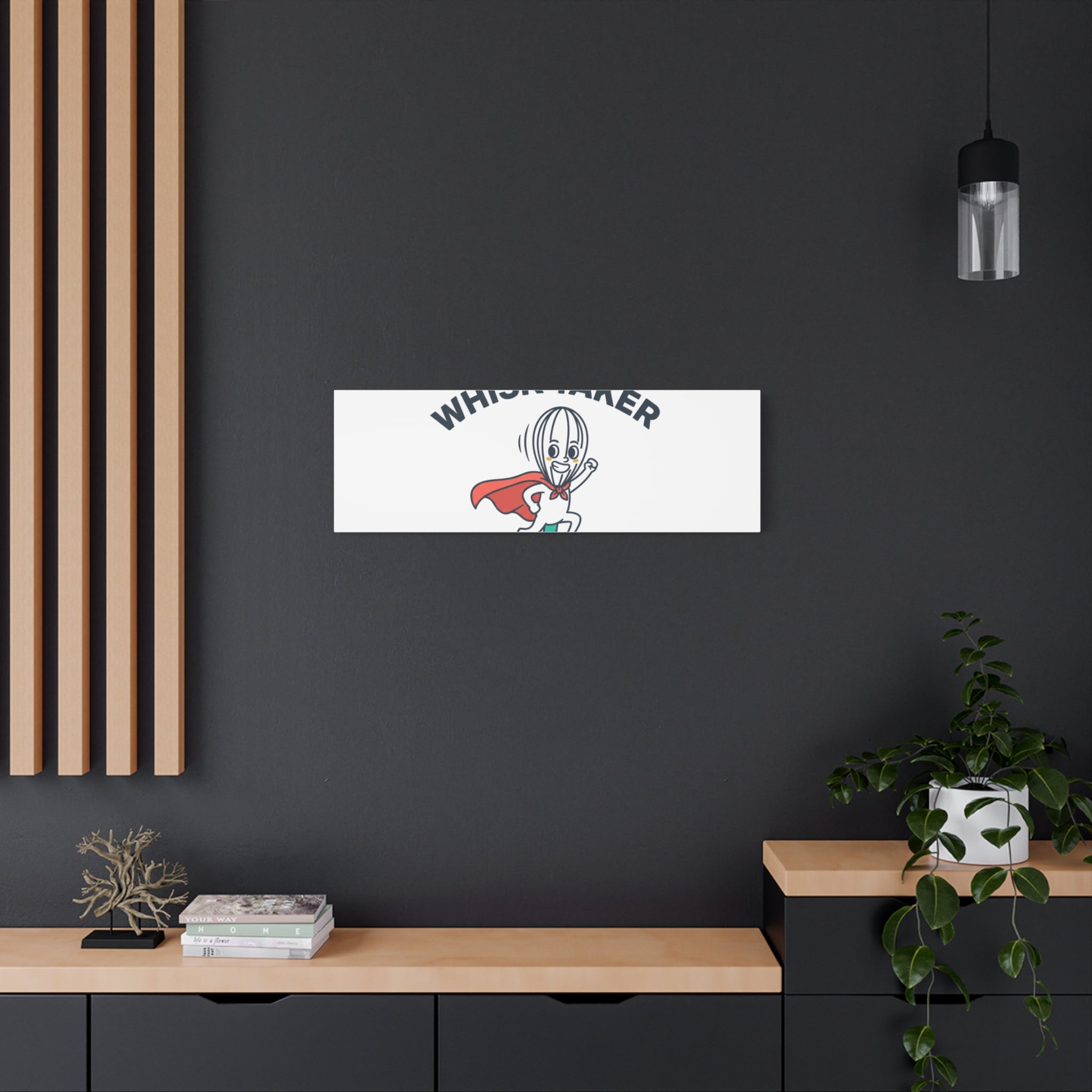 Whisk Taker Canvas, Stretched | Kitchen Pun Minimalism, cooking humor