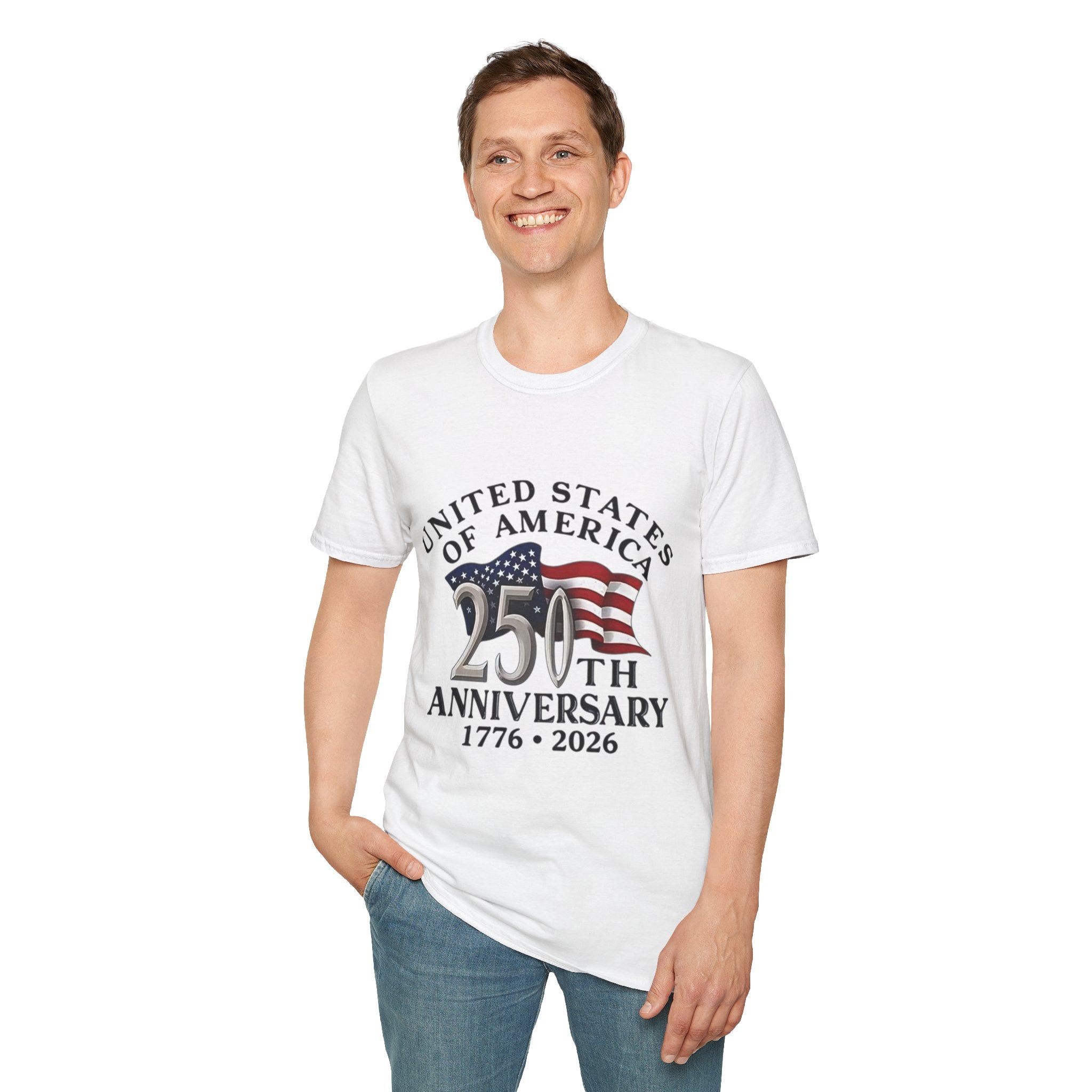 250th Anniversary T-Shirt — United States of America 1776–2026 Flag Tee