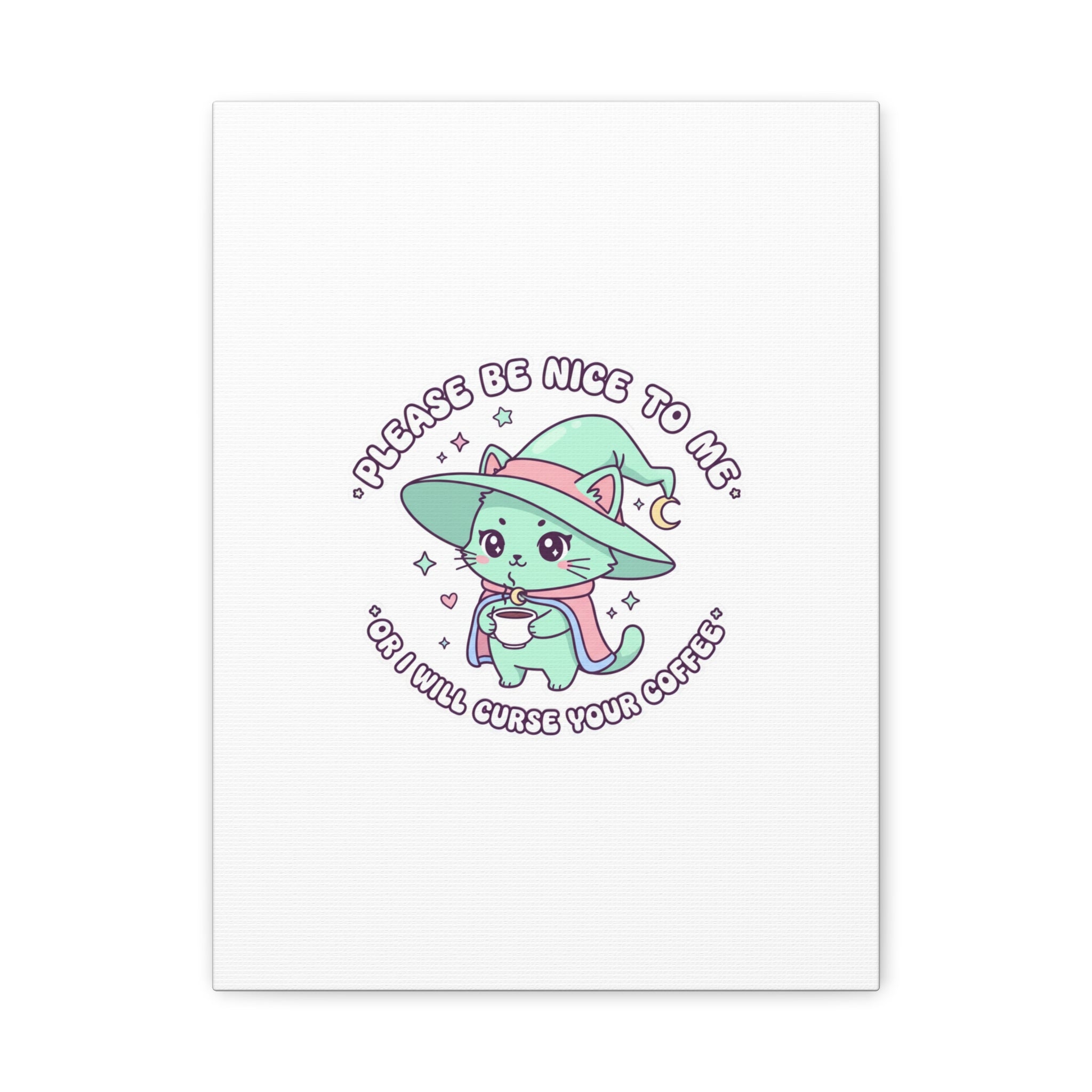 Please Be Nice To Me Canvas | Soft Threat kawaii menacing art