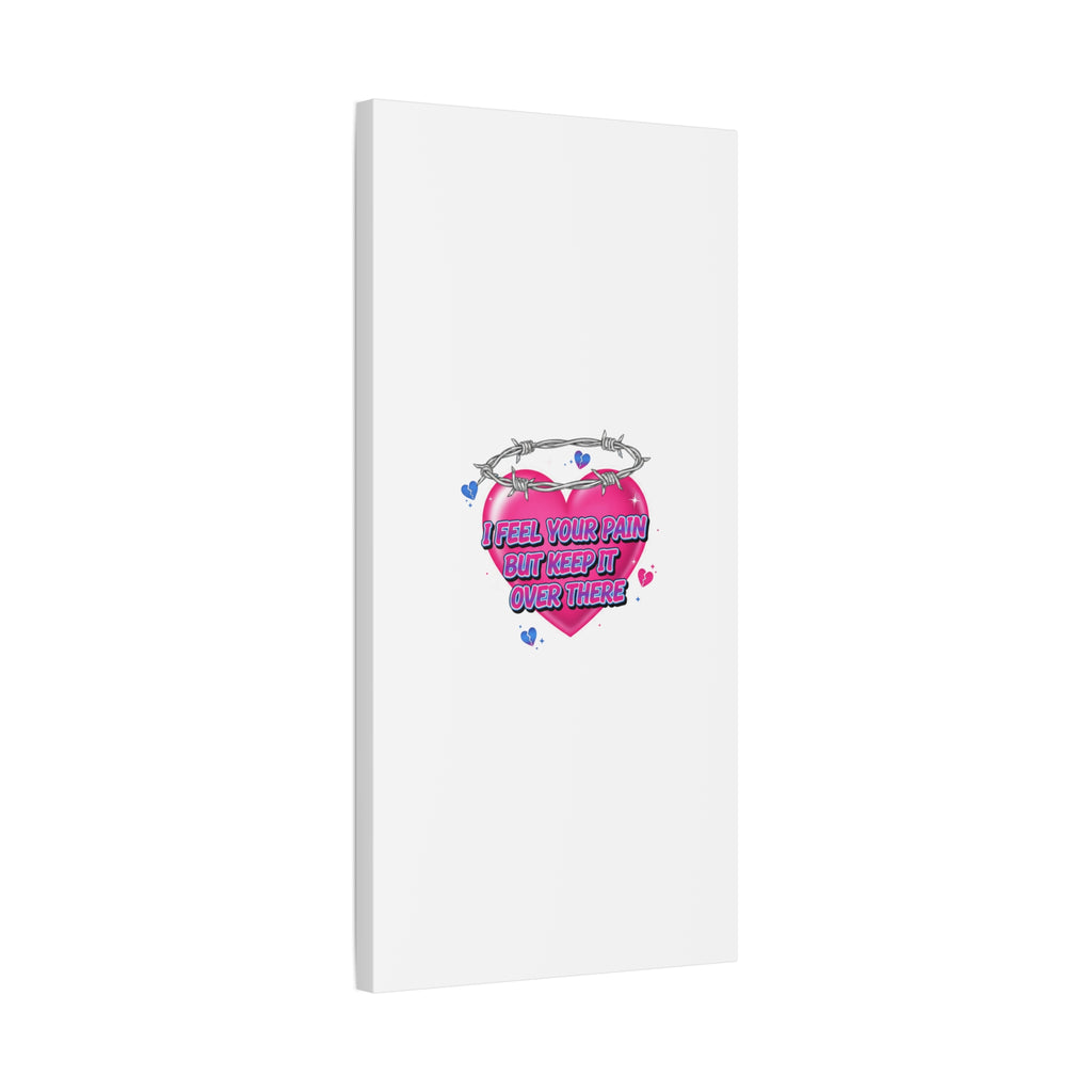 Snarky Neon Heart Airbrush Canvas | Softcore Hater, Y2K nostalgia