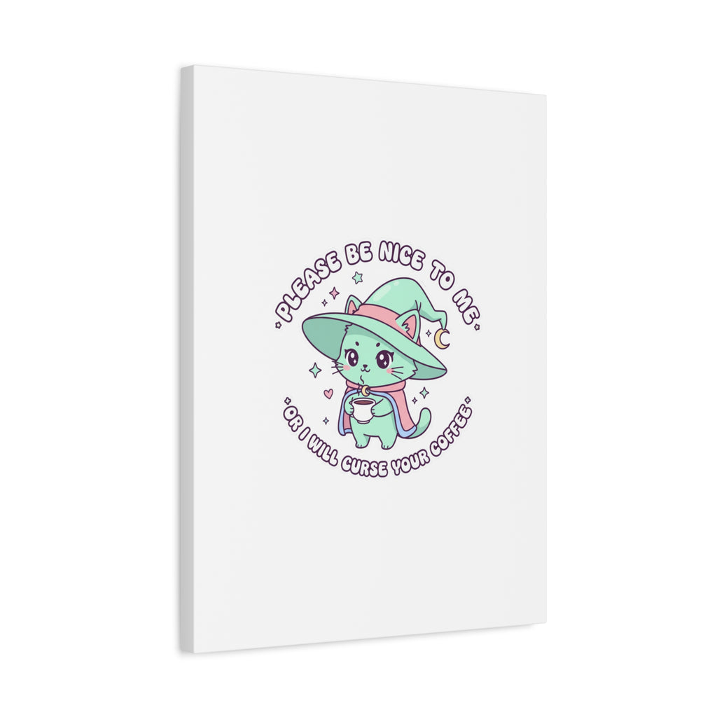 Please Be Nice To Me Canvas | Soft Threat kawaii menacing art