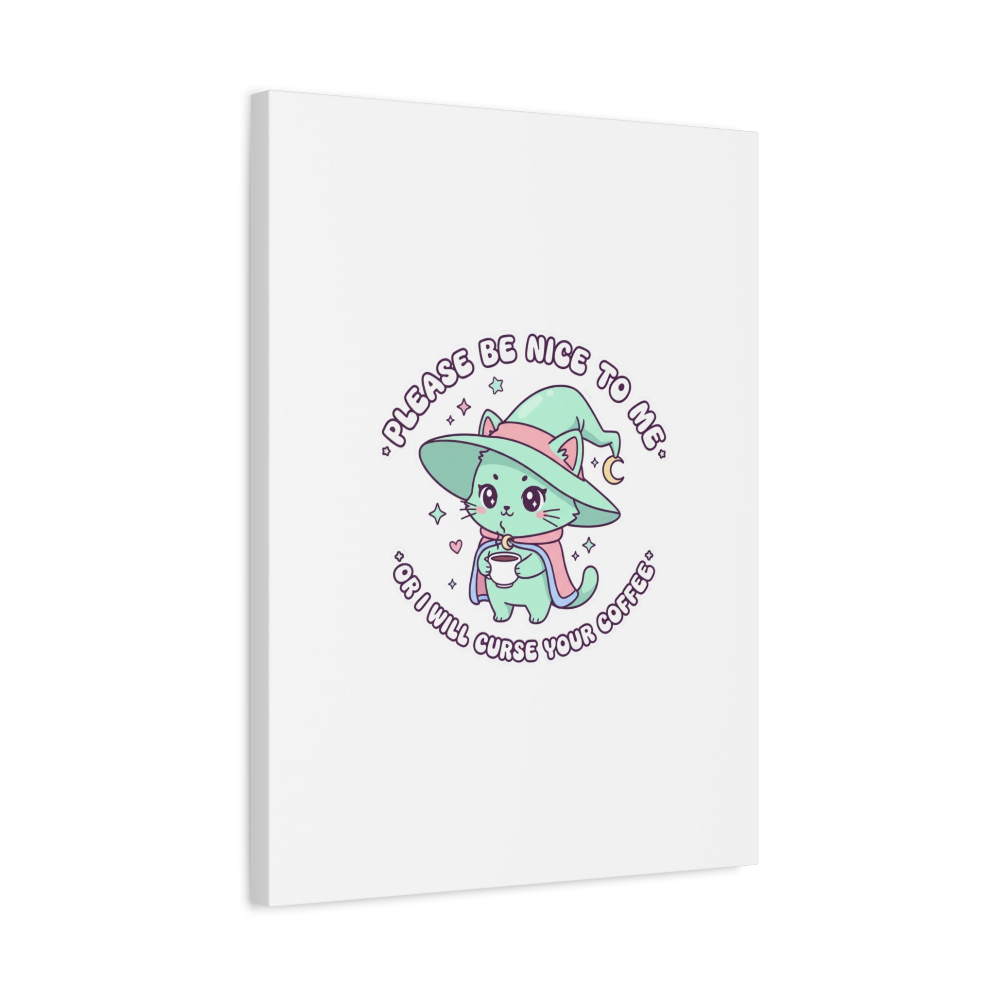 Please Be Nice To Me Canvas | Soft Threat kawaii menacing art