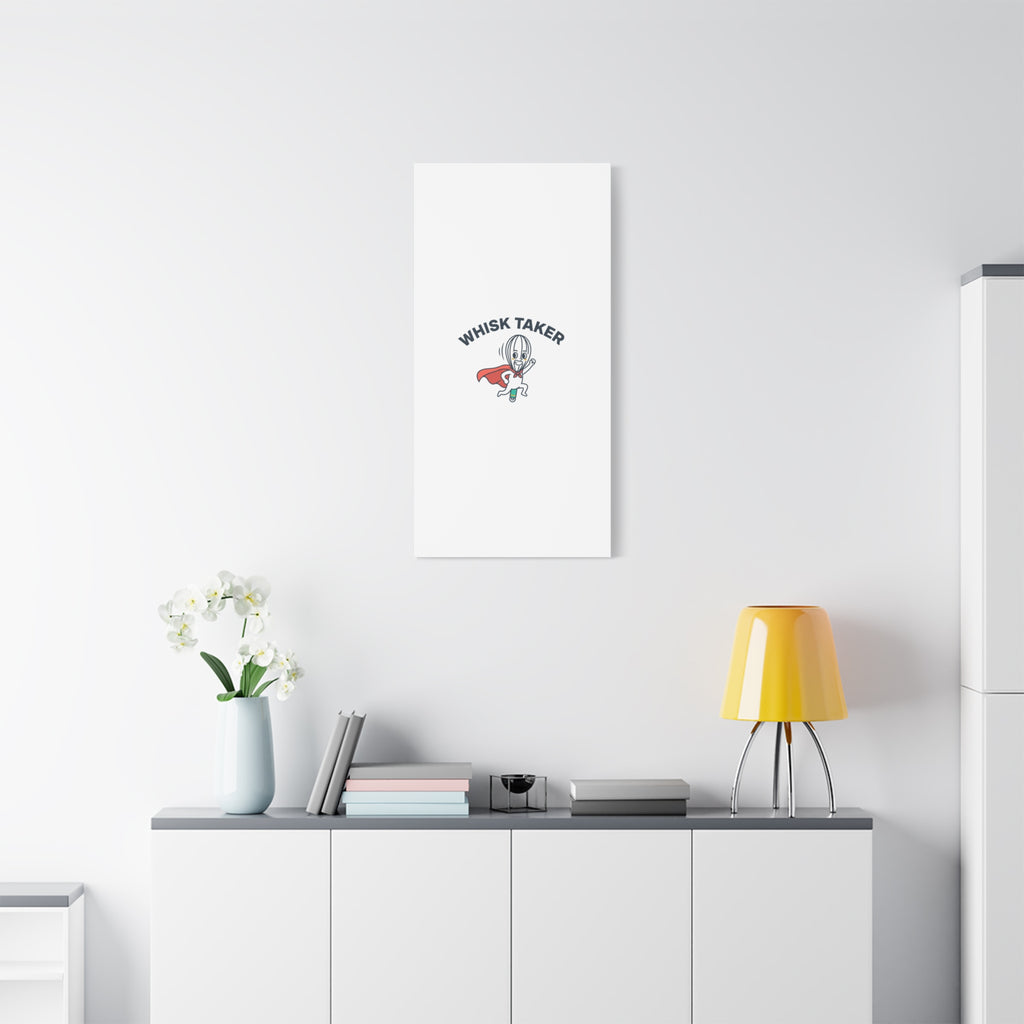 Whisk Taker Canvas, Stretched | Kitchen Pun Minimalism, cooking humor