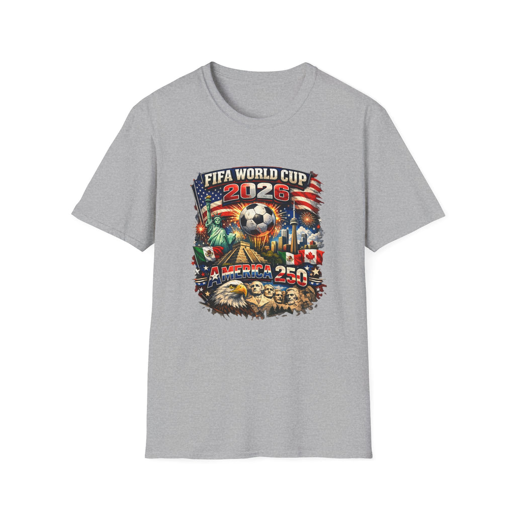 FIFA World Cup 2026 Soccer T-Shirt — USA Flag & Stadium Graphic