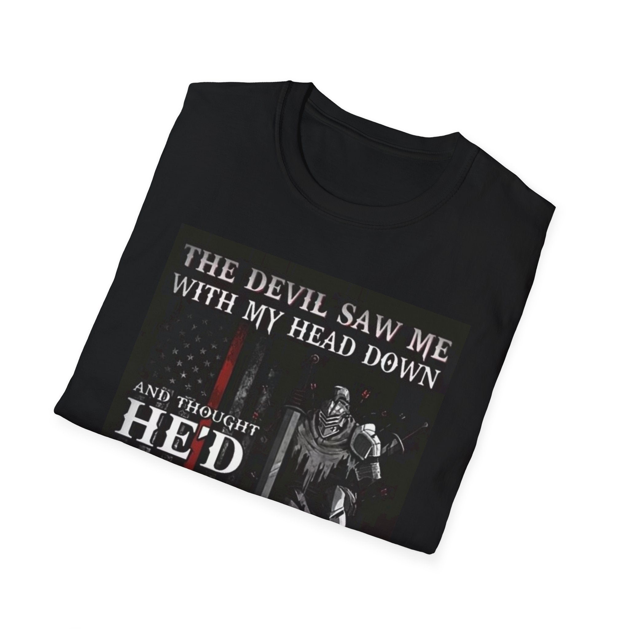 Christian Prayer T-Shirt — “The Devil Saw Me…He’d Won Until I Said Amen” Inspirational Tee