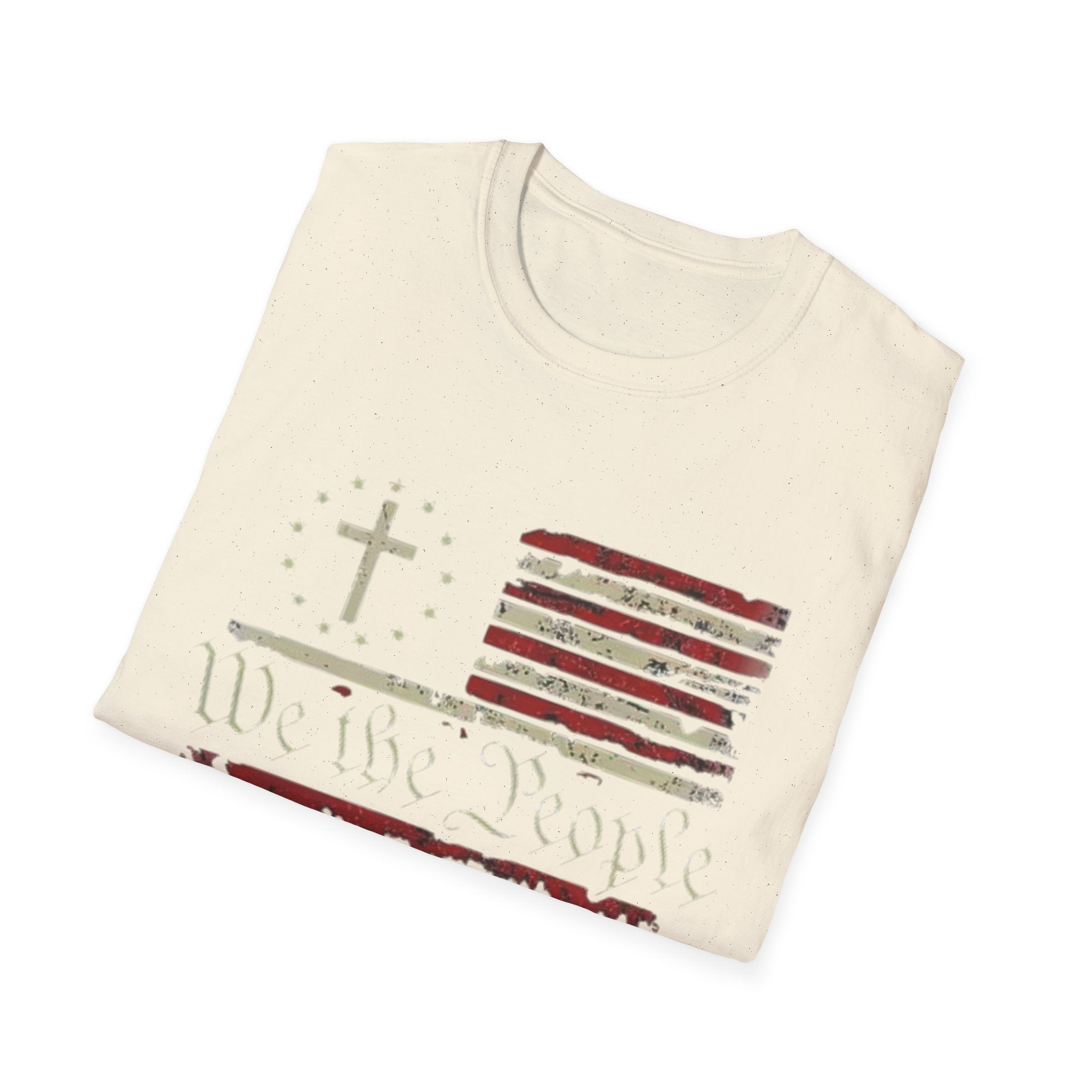 We The People Trust Jesus T-Shirt — Patriotic Christian Flag Tee