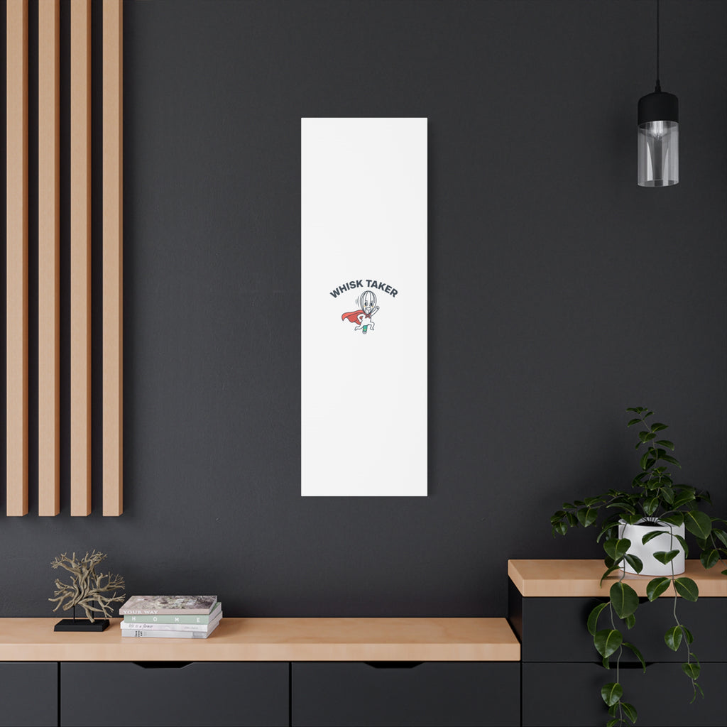 Whisk Taker Canvas, Stretched | Kitchen Pun Minimalism, cooking humor