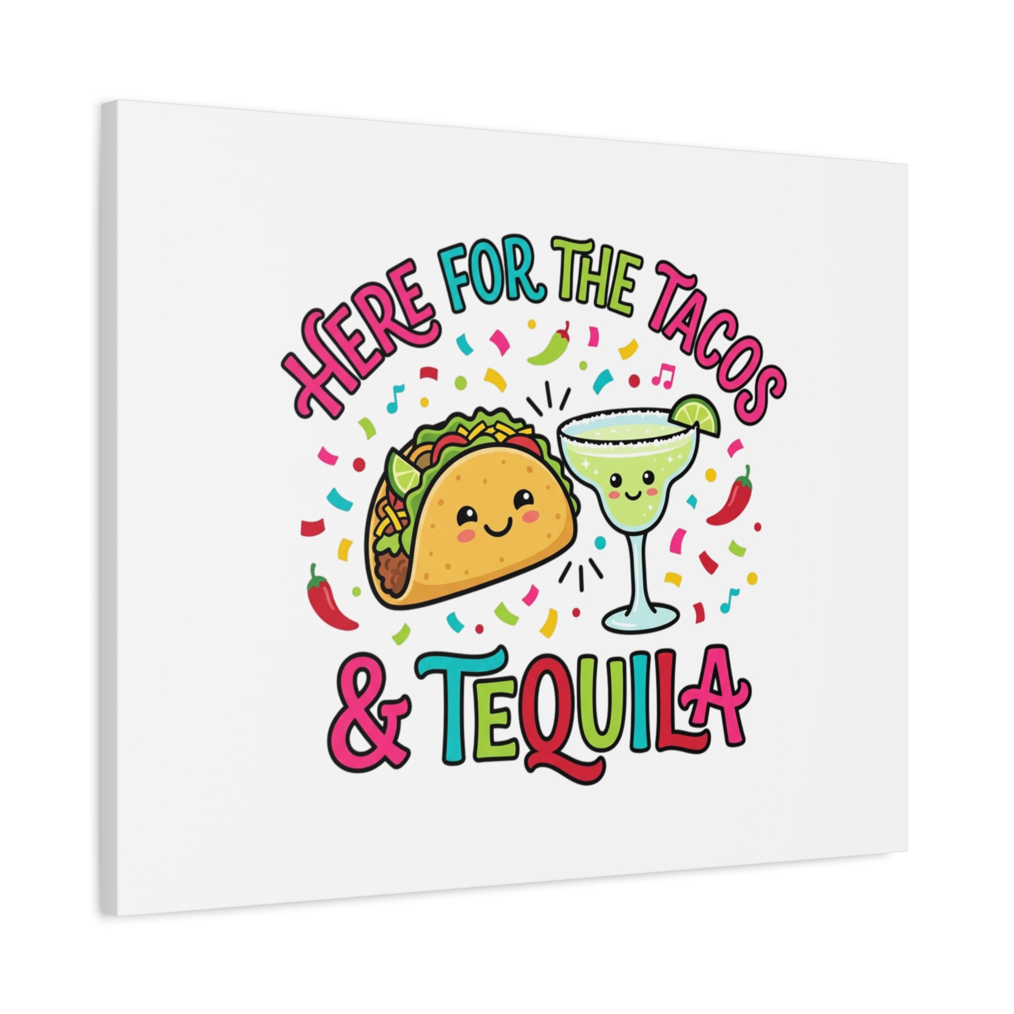 Here for the Tacos & Tequila Canvas | Cinco de Mayo fiesta decor
