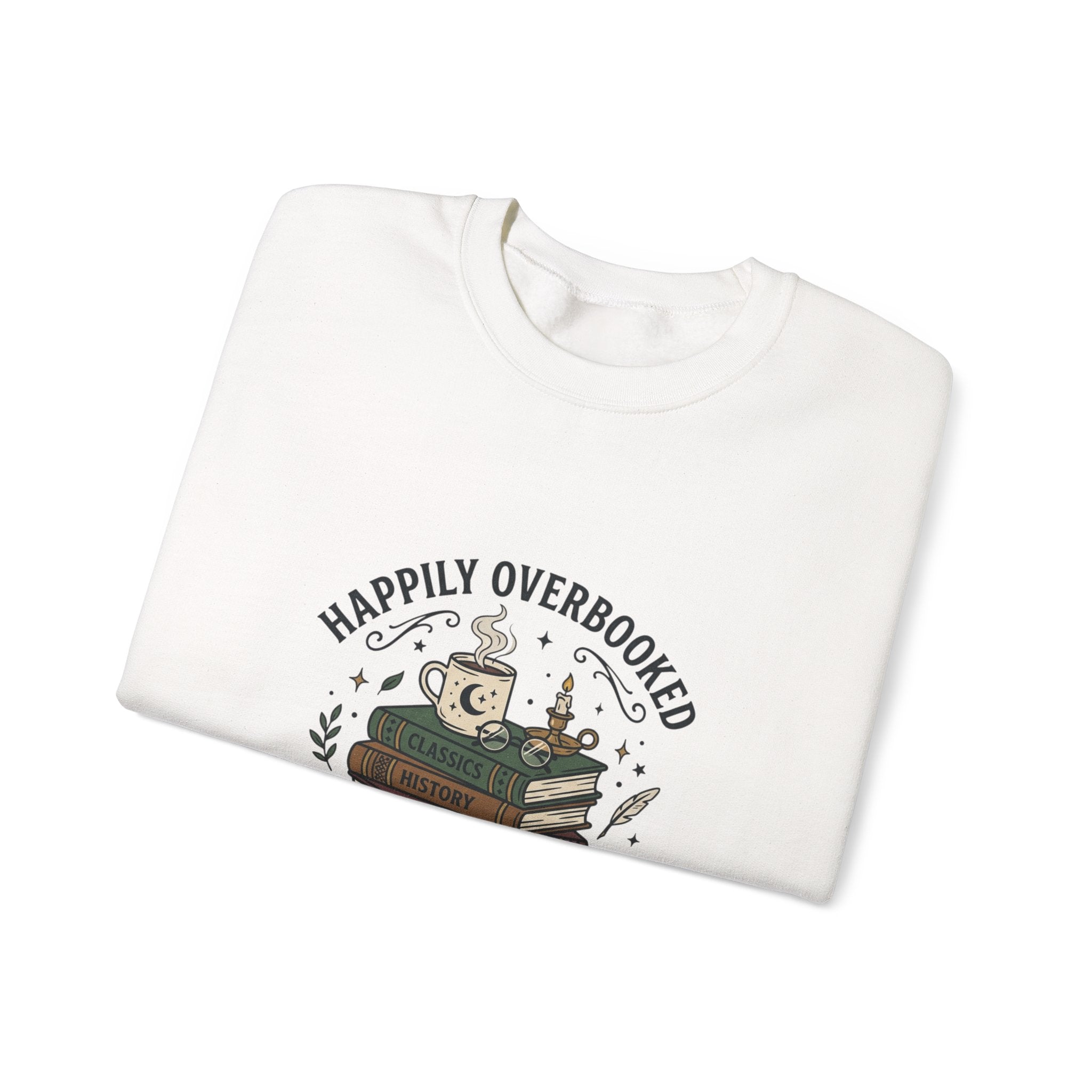 Happily Overbooked 'Book Club of One' Sweatshirt | book lover, cozy reader