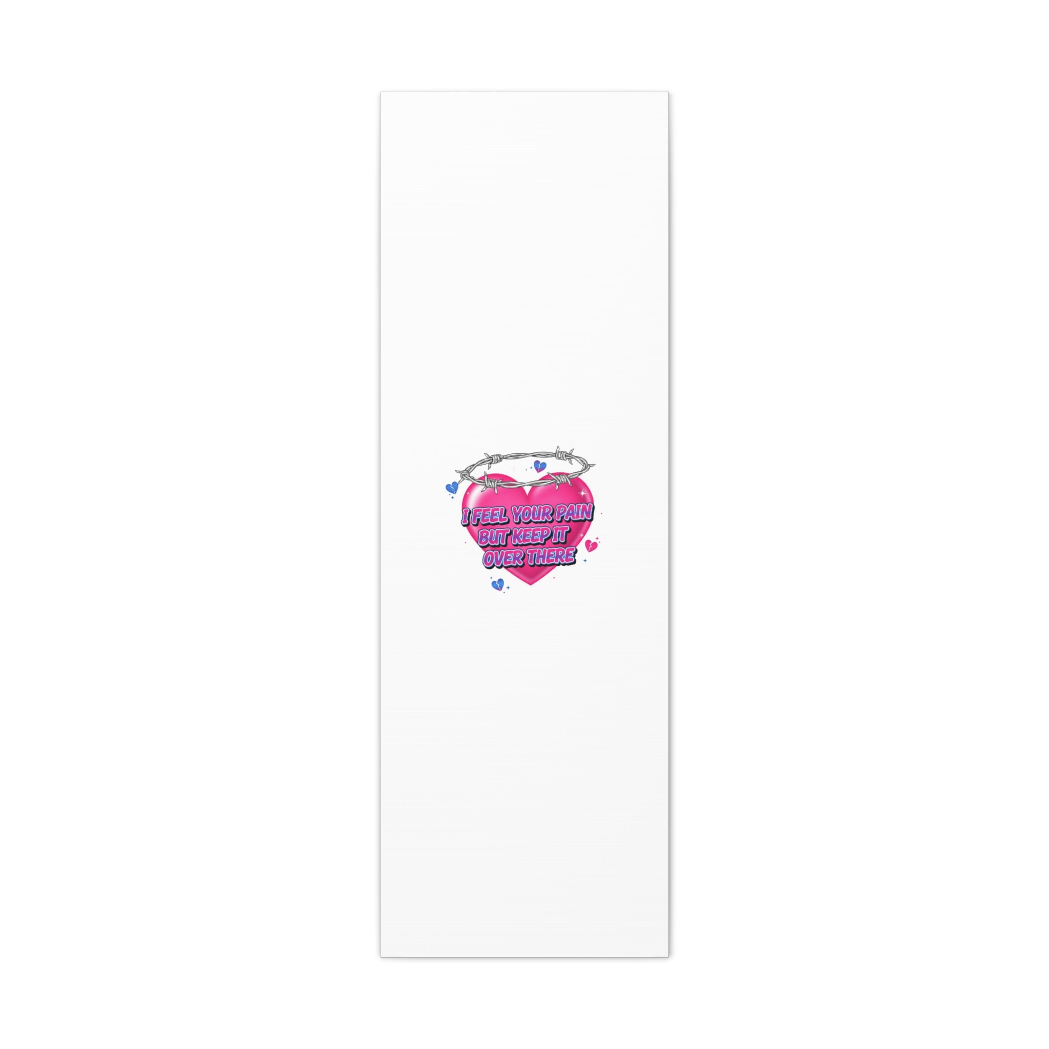 Snarky Neon Heart Airbrush Canvas | Softcore Hater, Y2K nostalgia