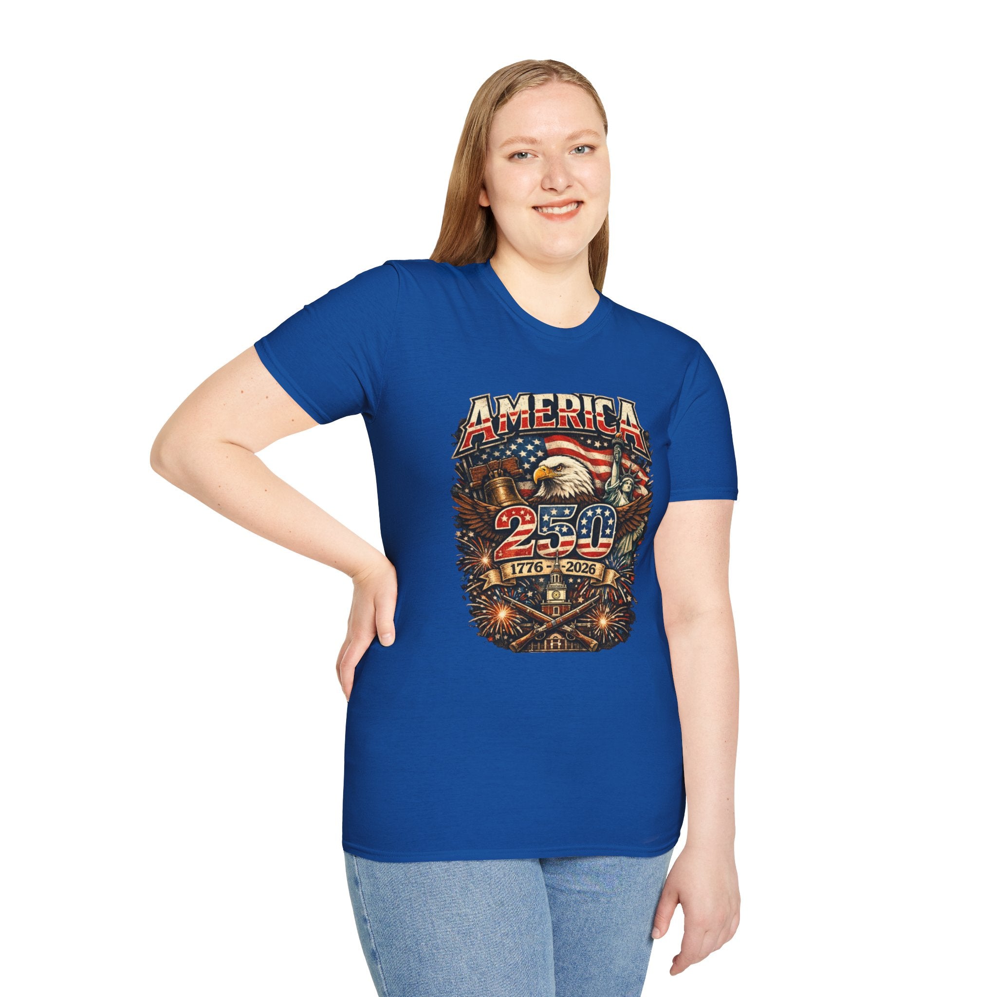 America 250 Eagle Flag T-Shirt — 1776–2026 Patriotic Anniversary Tee