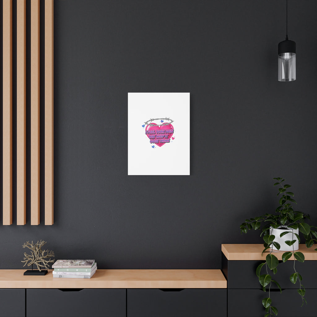Snarky Neon Heart Airbrush Canvas | Softcore Hater, Y2K nostalgia