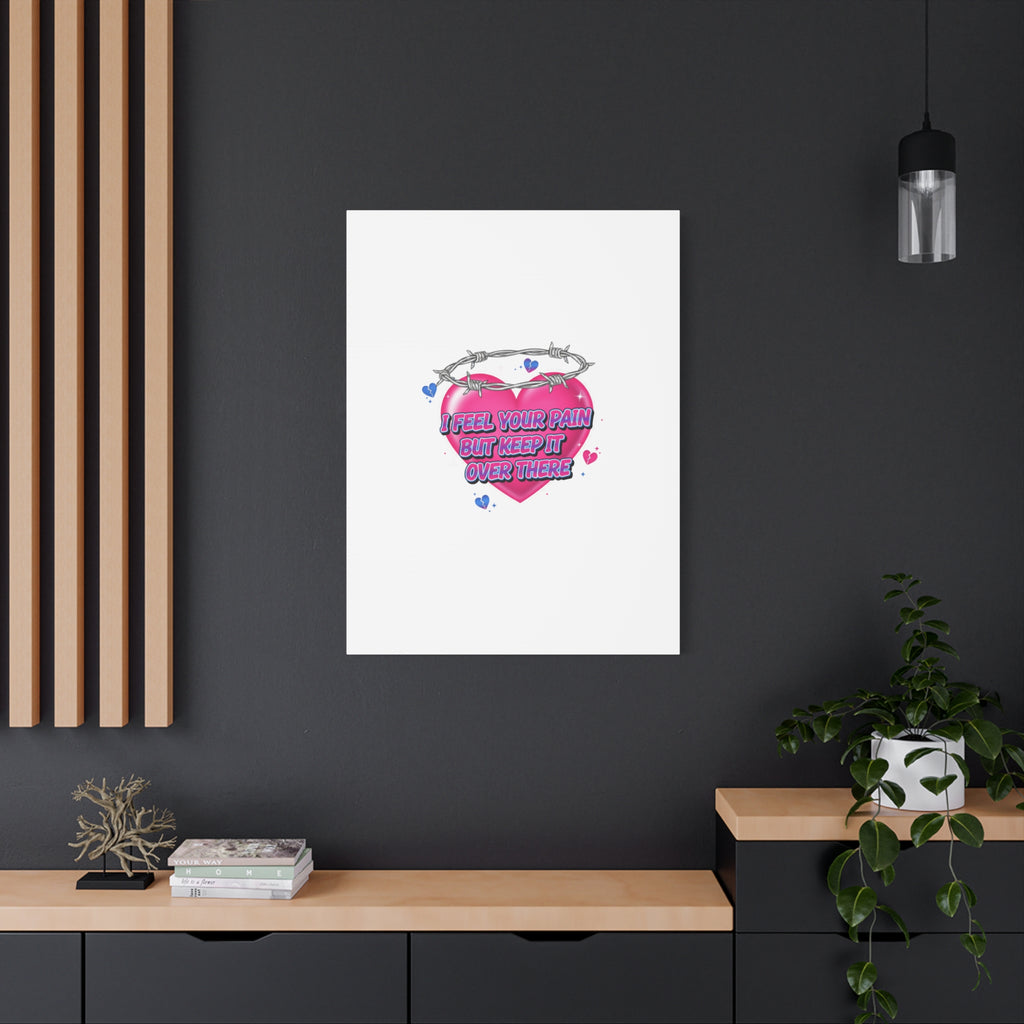 Snarky Neon Heart Airbrush Canvas | Softcore Hater, Y2K nostalgia