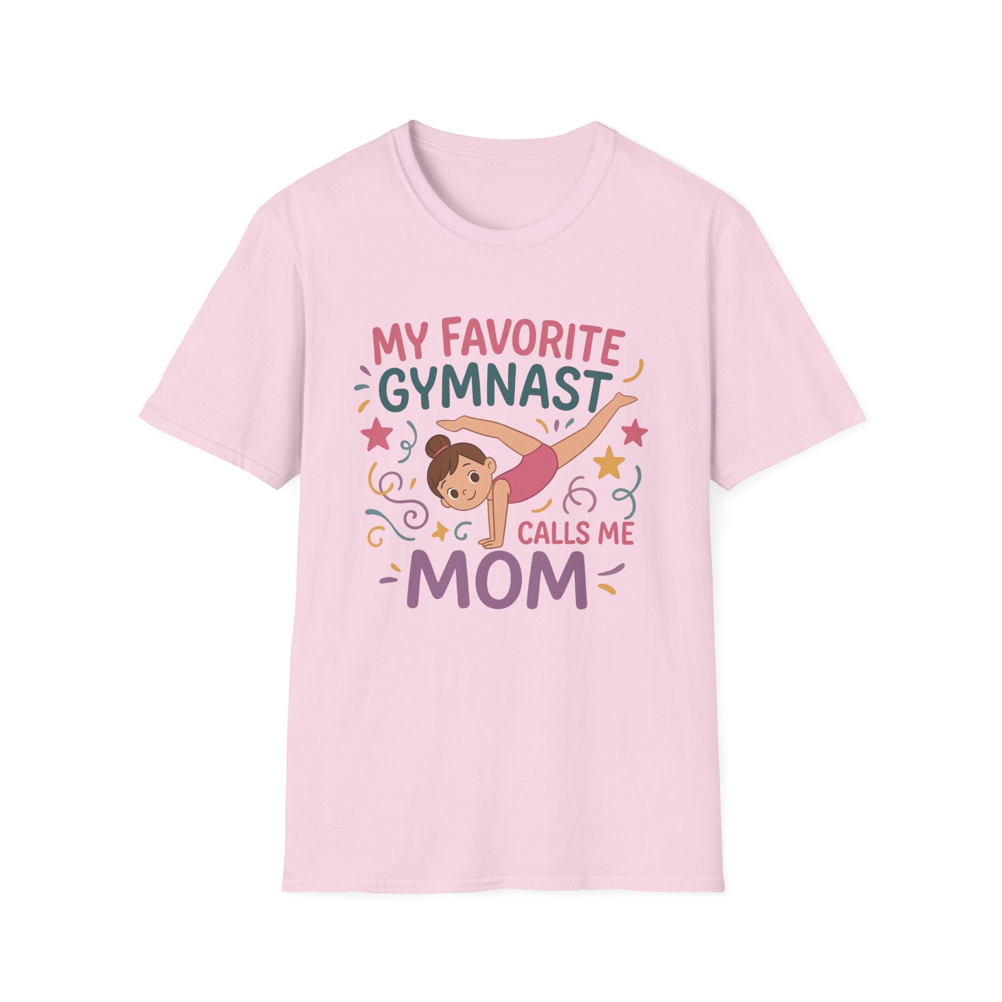 Gymnast Mom T‑Shirt — "My Favorite Gymnast Calls Me Mom" Cute Athletic Mom Tee