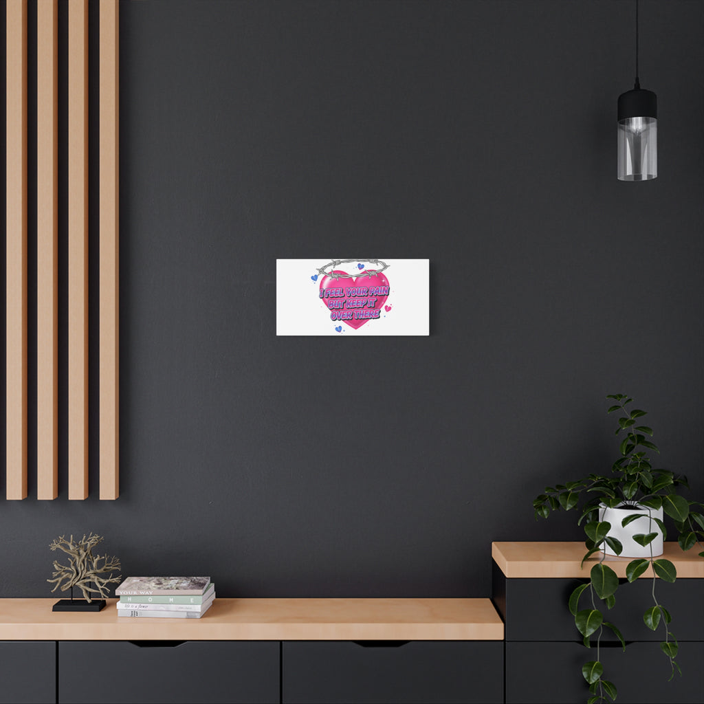 Snarky Neon Heart Airbrush Canvas | Softcore Hater, Y2K nostalgia