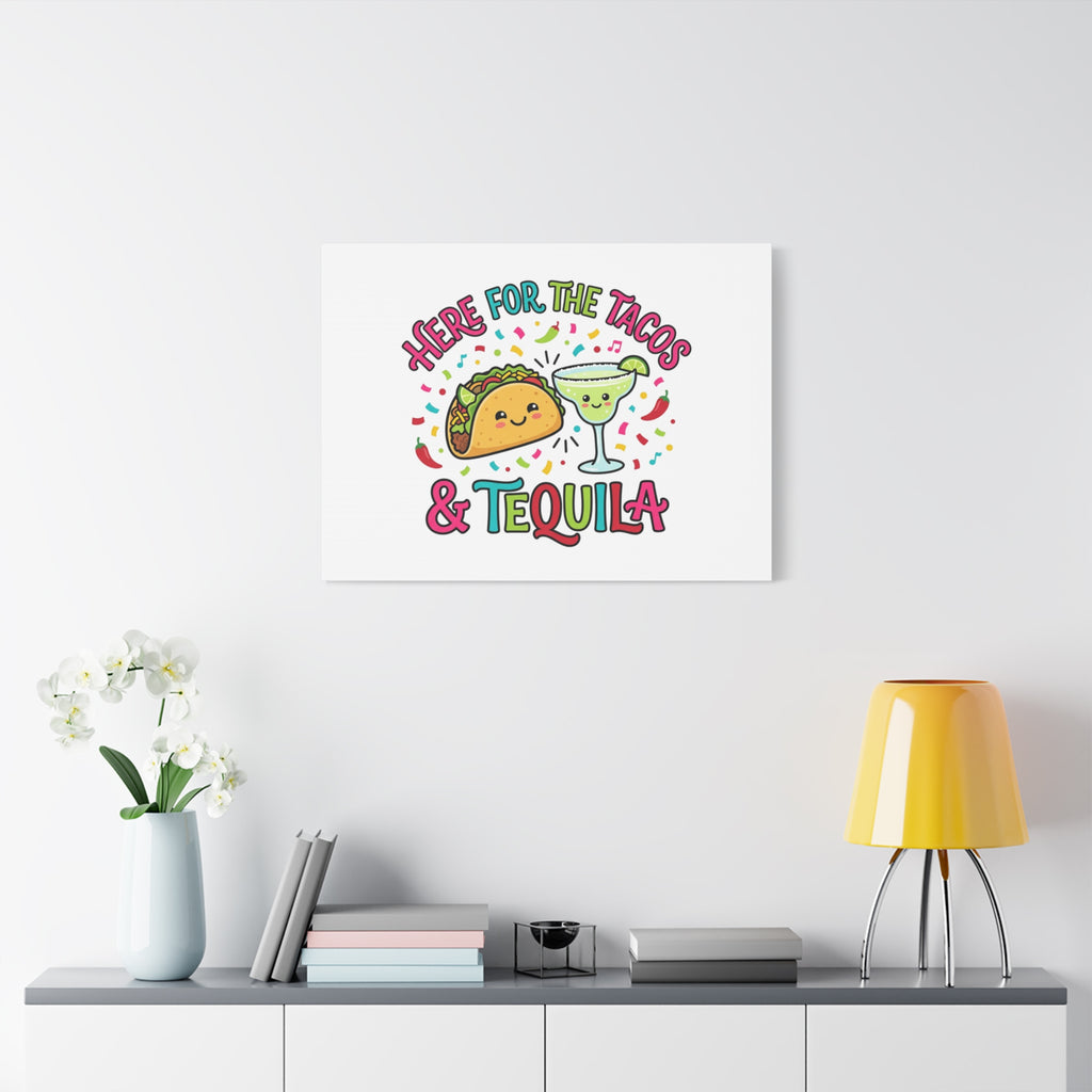 Here for the Tacos & Tequila Canvas | Cinco de Mayo fiesta decor