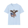 Patriotic Eagle Cross T-Shirt — American Flag Christian Tee